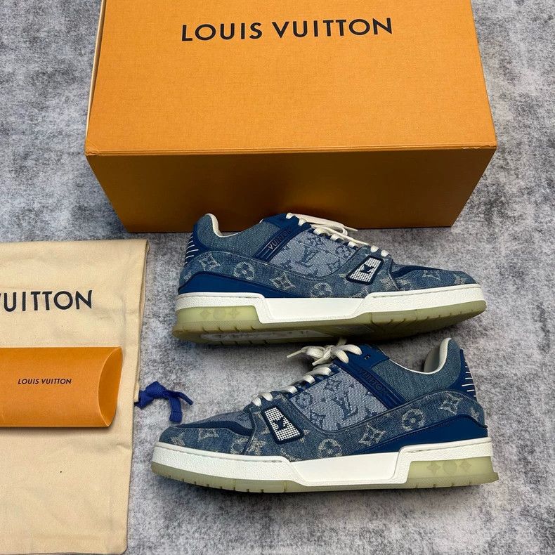 Louis Vuitton Louis Vuitton Trainer Blue Jeans shoes Size US 7 / EU 40 - 2 Thumbnail
