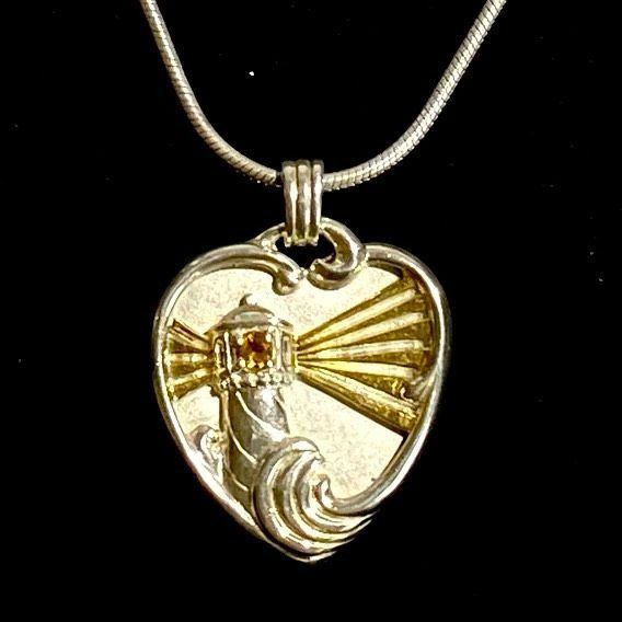 AOY Gorham Sterling 925 Silver Pendant & 24” Sterling Chain