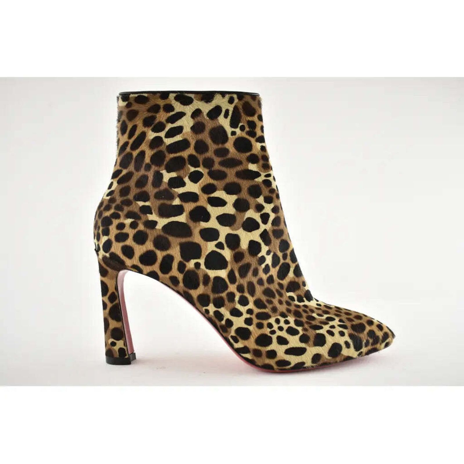 Christian Louboutin Christian Louboutin So Eleonor 85 Black Brown Leopard Pony Size US 8.5 / IT 38.5 - 2 Thumbnail