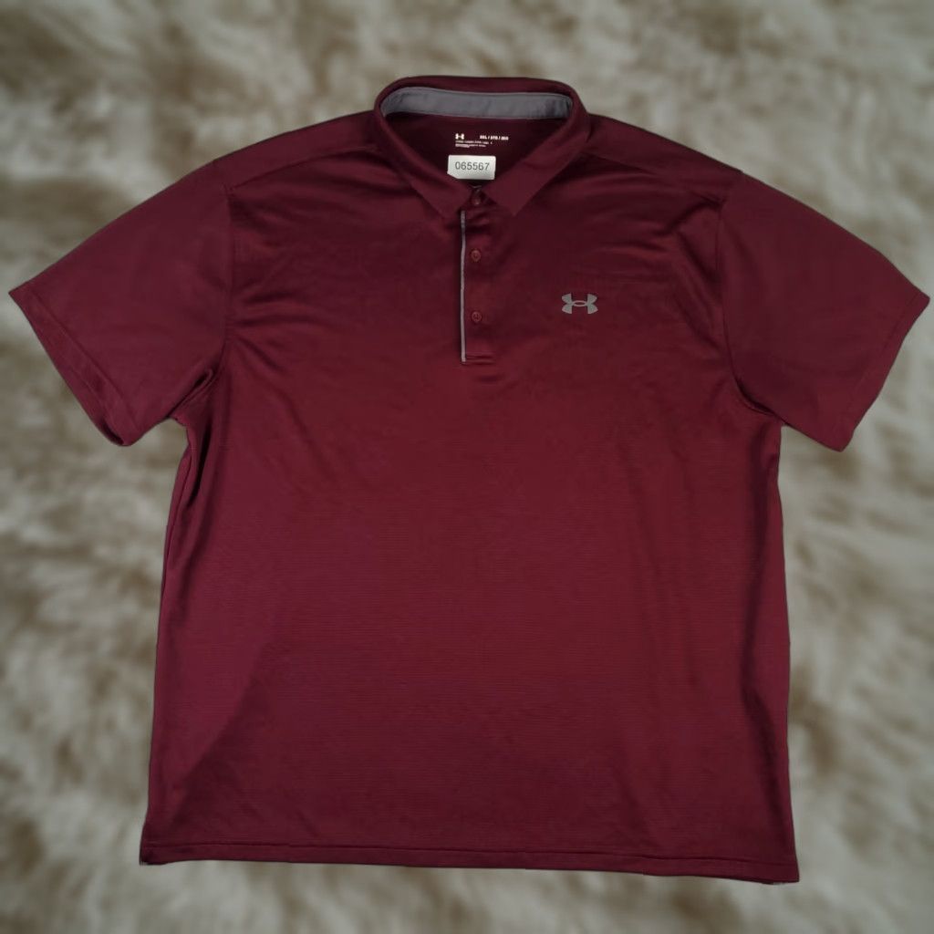Under Armour Under Armour Polo Shirt Mens 3XL Burgundy Red Golf Casual Short Sleeve Shirt Polo Mens 3XL Burgundy Red Size US XXL / EU 58 / 5 - 1 Thumbnail