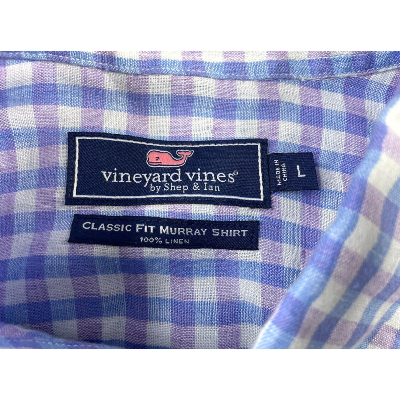 Vineyard Vines Vineyard Vines Men’s Classic Fit Murray 100% Linen Button Down Shirt Size L Size US L / EU 52-54 / 3 - 4 Thumbnail