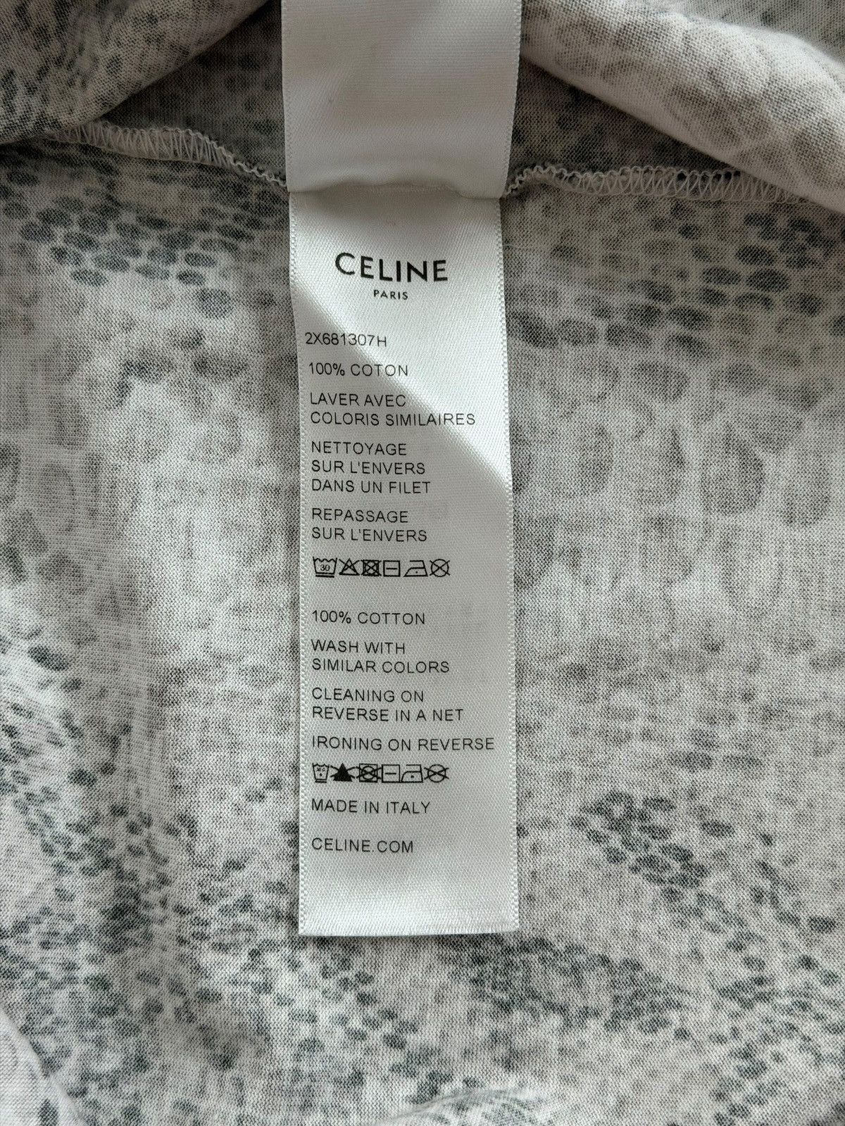 Celine Celine Snakeskin Python Classic Logo Tee Size US S / EU 44-46 / 1 - 6 Thumbnail