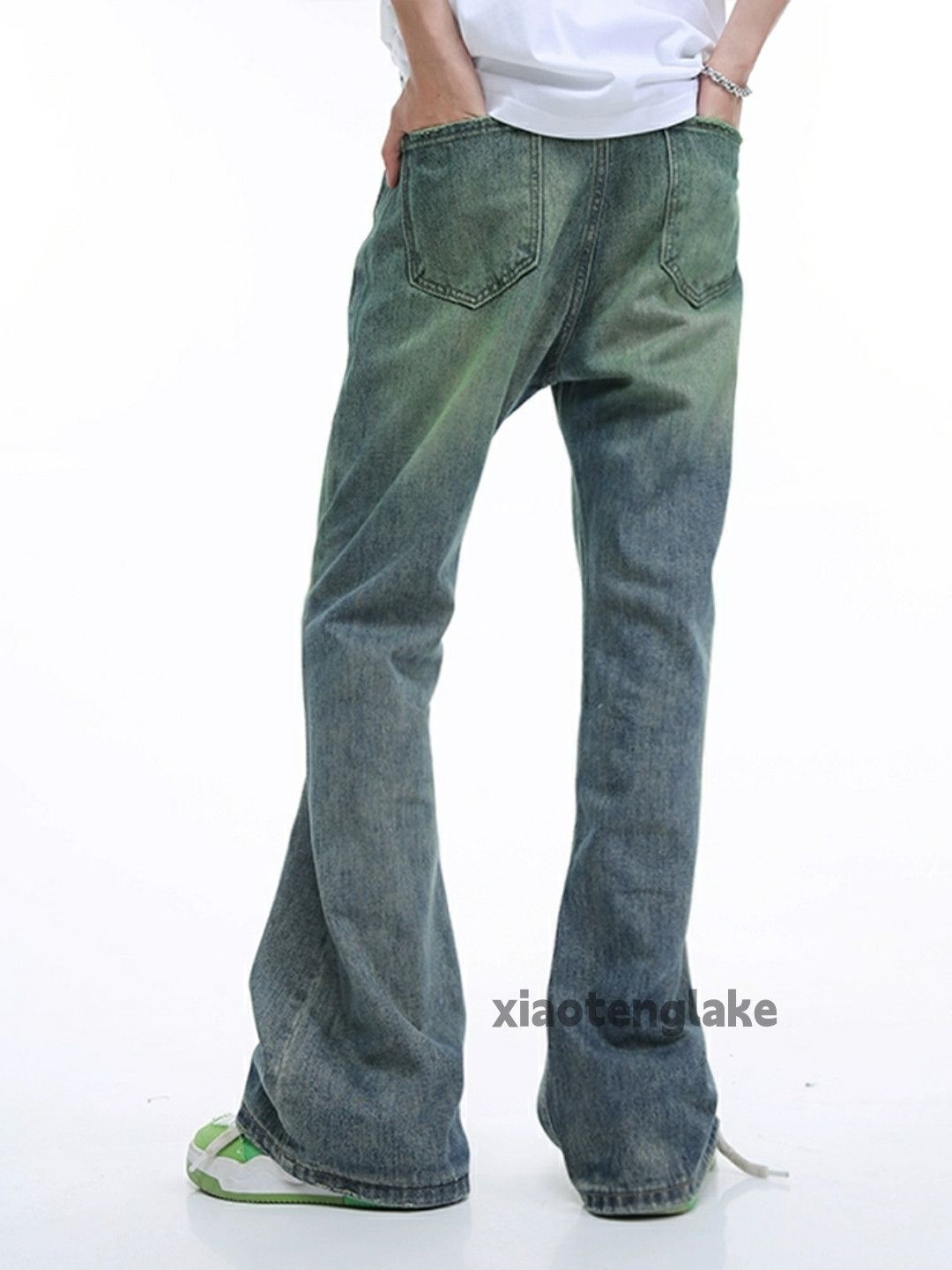 Jean × Vintage washed faded cleanfit yuppie bootcut flared jeans Size US 32 / EU 48 - 10 Thumbnail