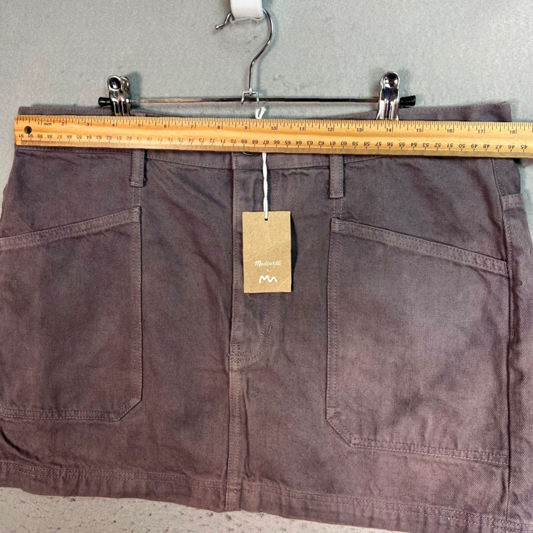 Madewell VINTAGE Madewell Womens Purple Mini Skirt 31 Cotton Lyocell Hemp Blend Skirt Womens Adult 31 Purple Mini Size 24" / US 00 / IT 34 - 6 Thumbnail