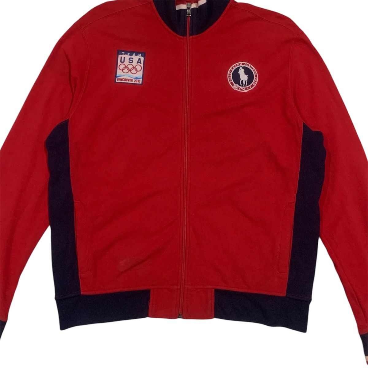 Polo Ralph Lauren Vtg Polo Ralph Lauren USA Olympic Team 2010 Tracktop Sweater Size US L / EU 52-54 / 3 - 3 Thumbnail