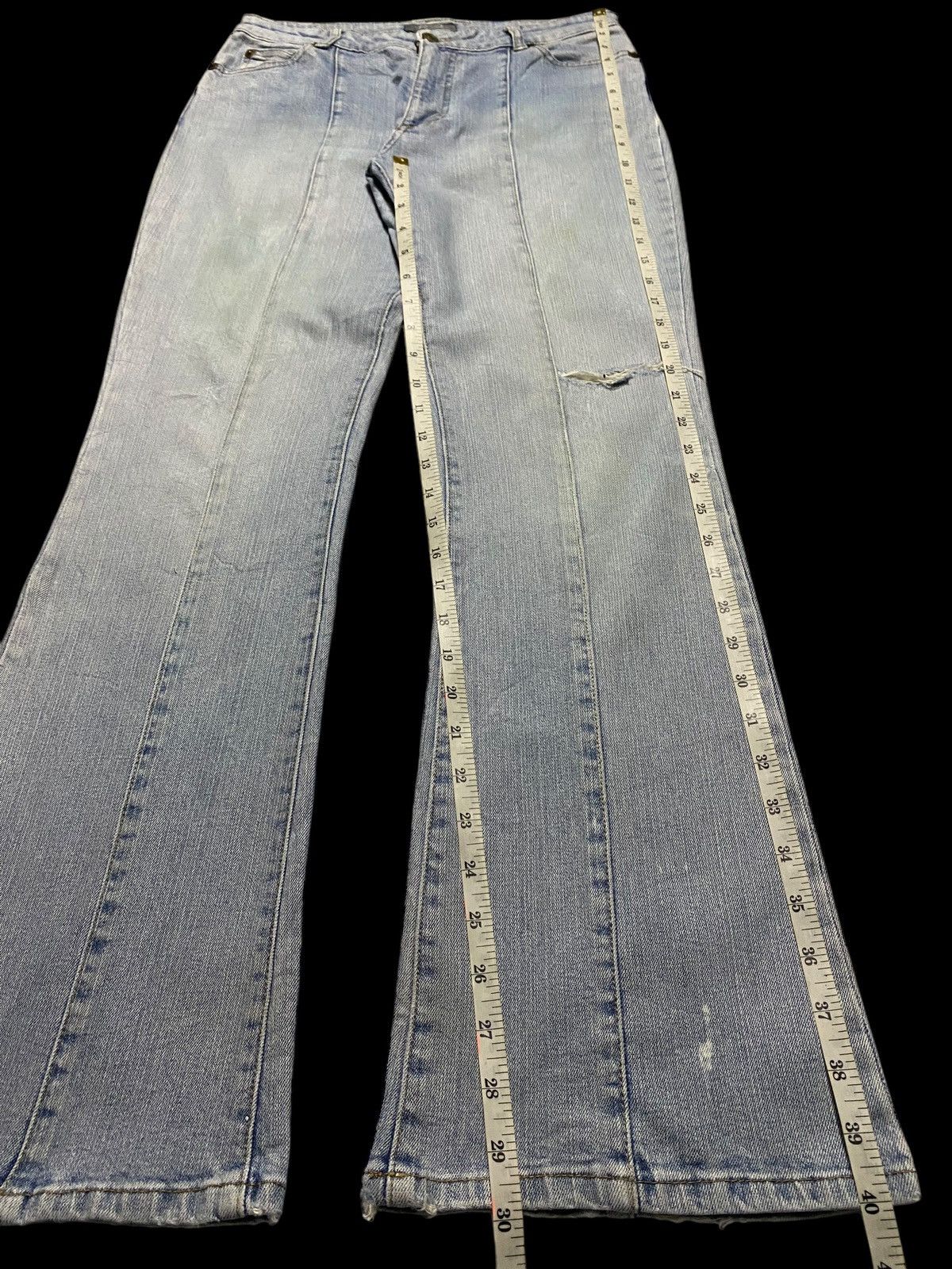 Japanese Brand Vintage Japanese Brand Theoria Distressed Flare Jeans Size US 29 - 13 Thumbnail