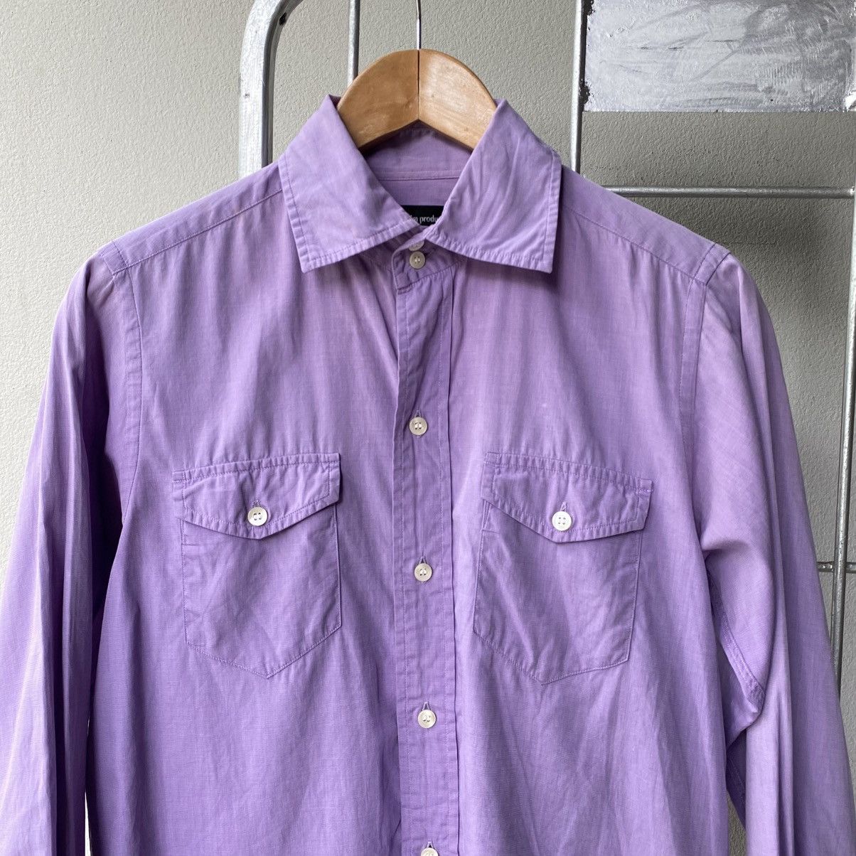 Issey Miyake IM product Purple Long Sleeve Shirt with Chest Pockets Size US M / EU 48-50 / 2 - 3 Thumbnail