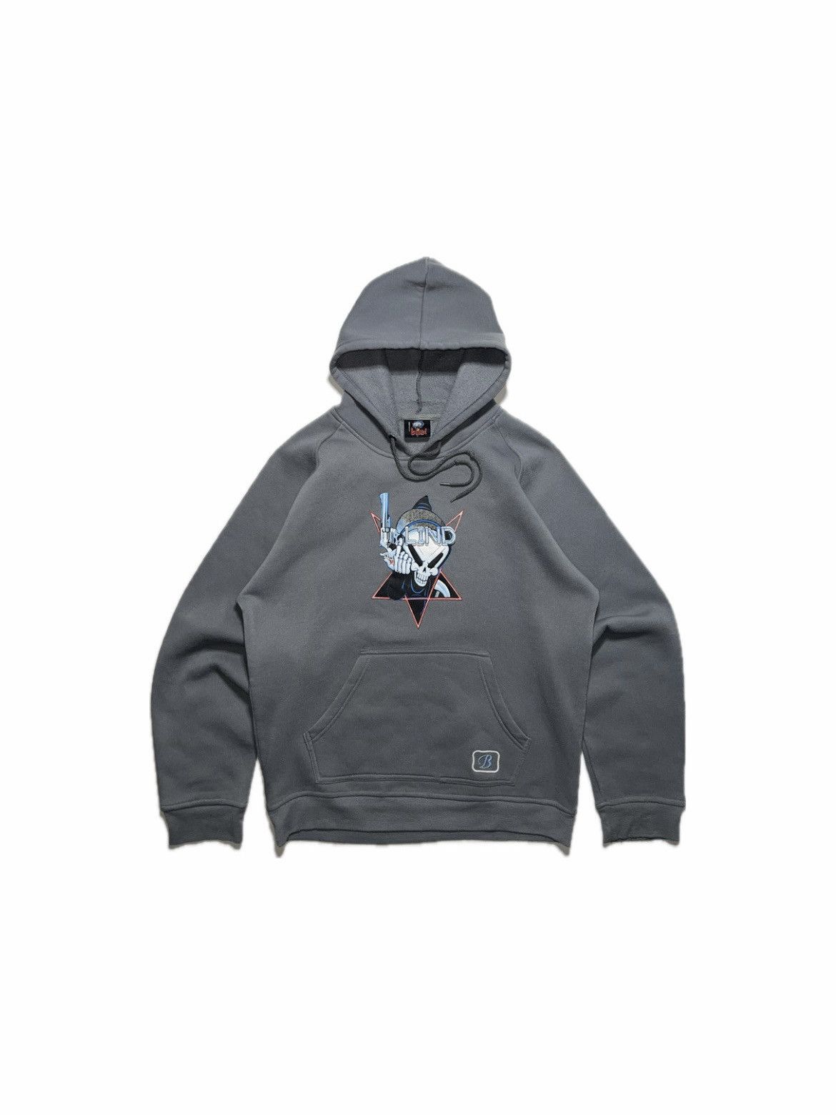 Sweat à Capuche Vintage 90's Blind Skateboards 9 Lives - Motif Black Cat - Taille XL Vert - État Parfait