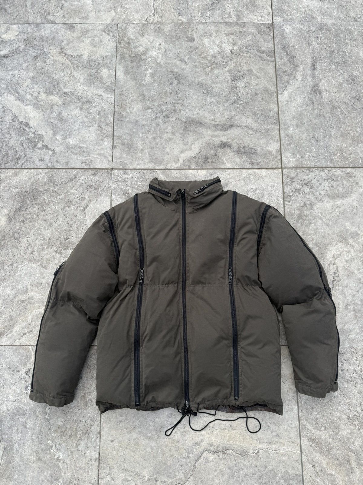 291295=Homme 291295 Homme Vertical Zip Puffer Jacket Size US L / EU 52-54 / 3 - 2 Thumbnail