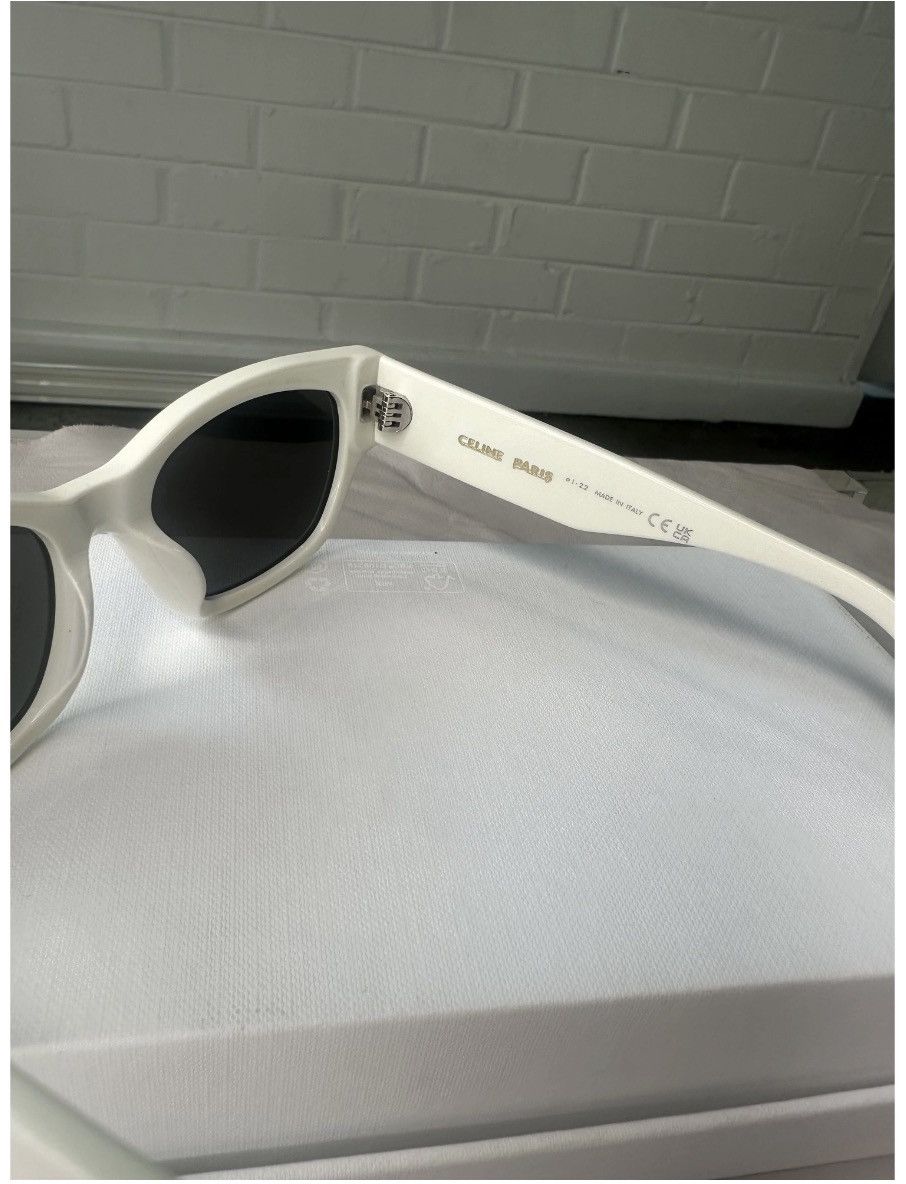 Celine Authentic Celine White Sunglasses & Case with strap 💖 Size ONE SIZE - 13 Thumbnail