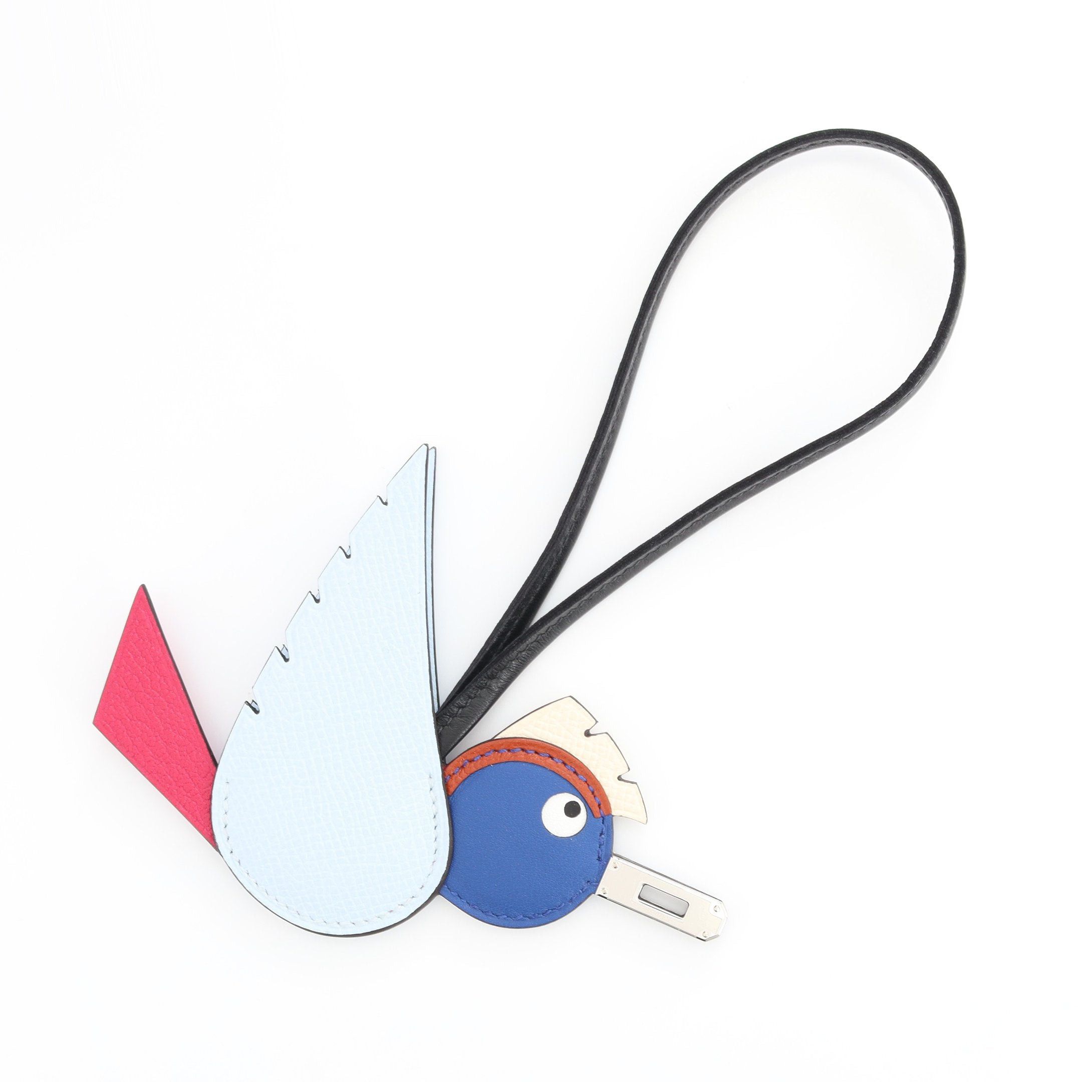 Hermes Hermes Party Nata Blue Blum Royale Rose Mexico Bag Charm Veau Epsom Chevre Aagneau Light Multicolor Silver Hardware K Stamp Size ONE SIZE - 1 Thumbnail