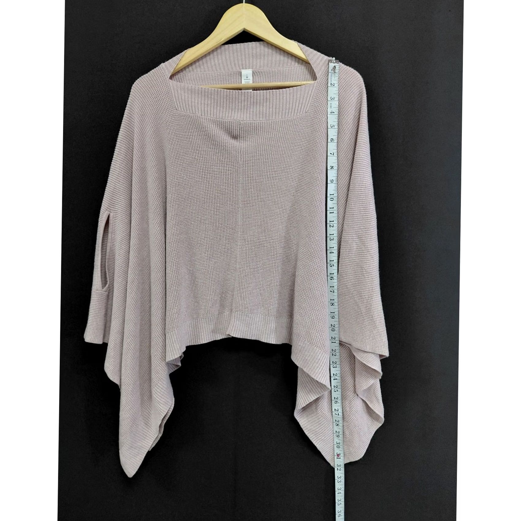 Lululemon lululemon Cashmere Knit Poncho Solid Scoop Neck Size OS Pink Womens Poncho, Casual, Travel, 24-7-Style Size ONE SIZE - 7 Thumbnail