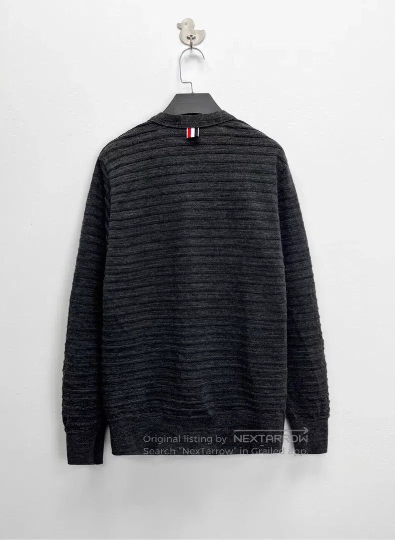 Thom Browne Thom Browne Dark Gray Cardigan Jacket Size US M / EU 48-50 / 2 - 2 Thumbnail