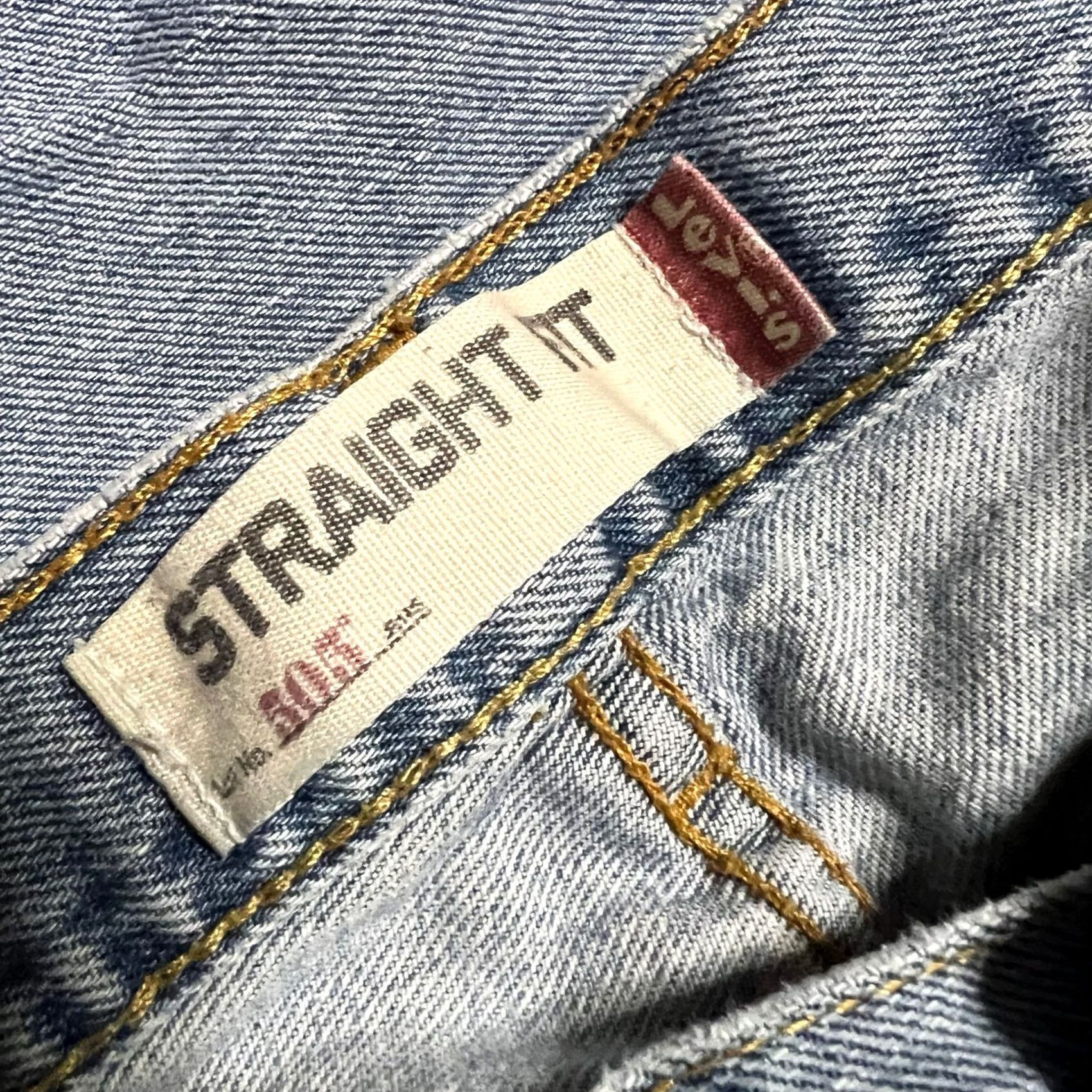 Levi's Levis 505 Jeans Blue Denim Straight Leg Distressed Pants Mens 34 x34 Size US 34 / EU 50 - 6 Thumbnail