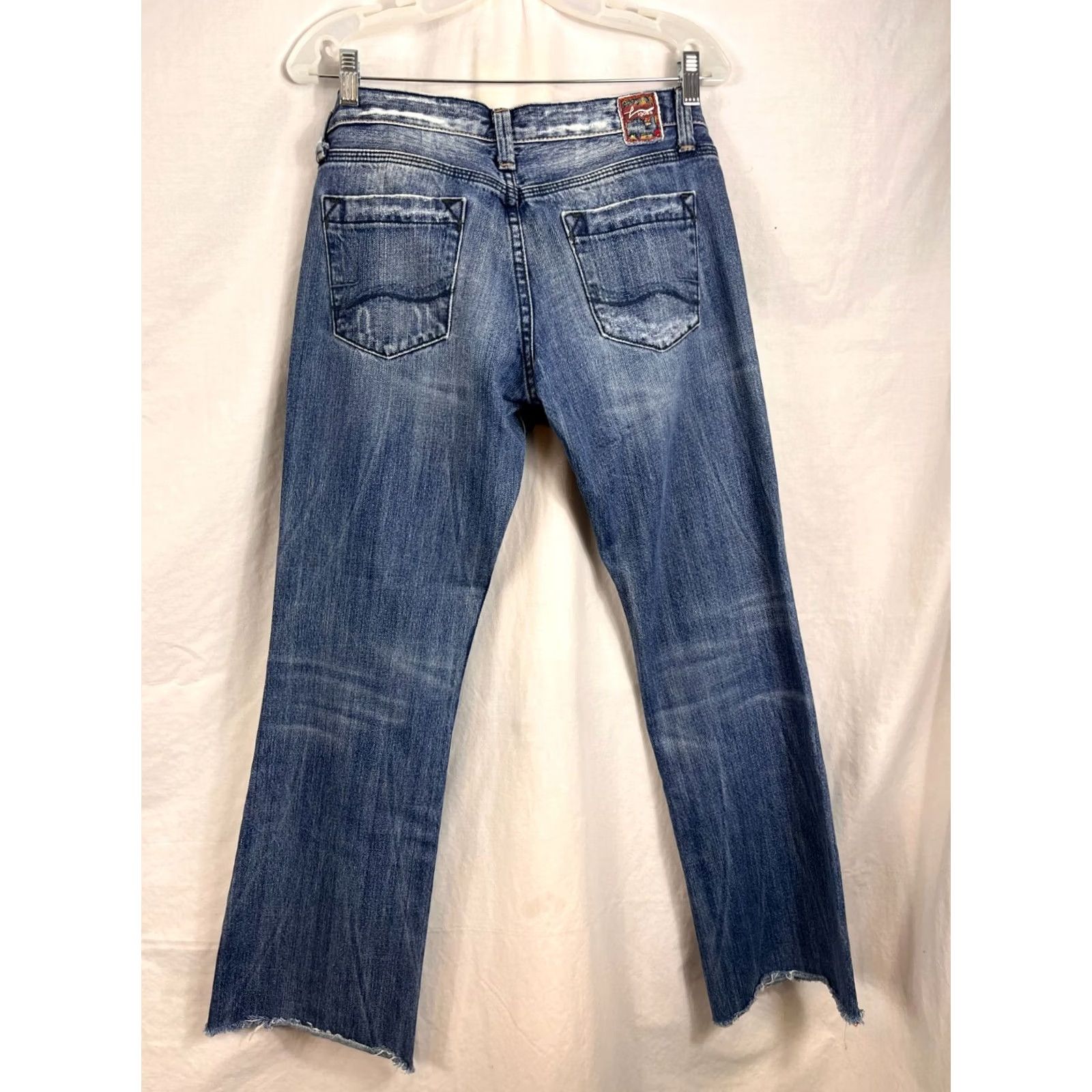 Vintage VINTAGE Vigoss Jeans Women Size 29 M Low Straight Loves slice Raw Denim Blue Chic & Moda Size 29" - 7 Thumbnail