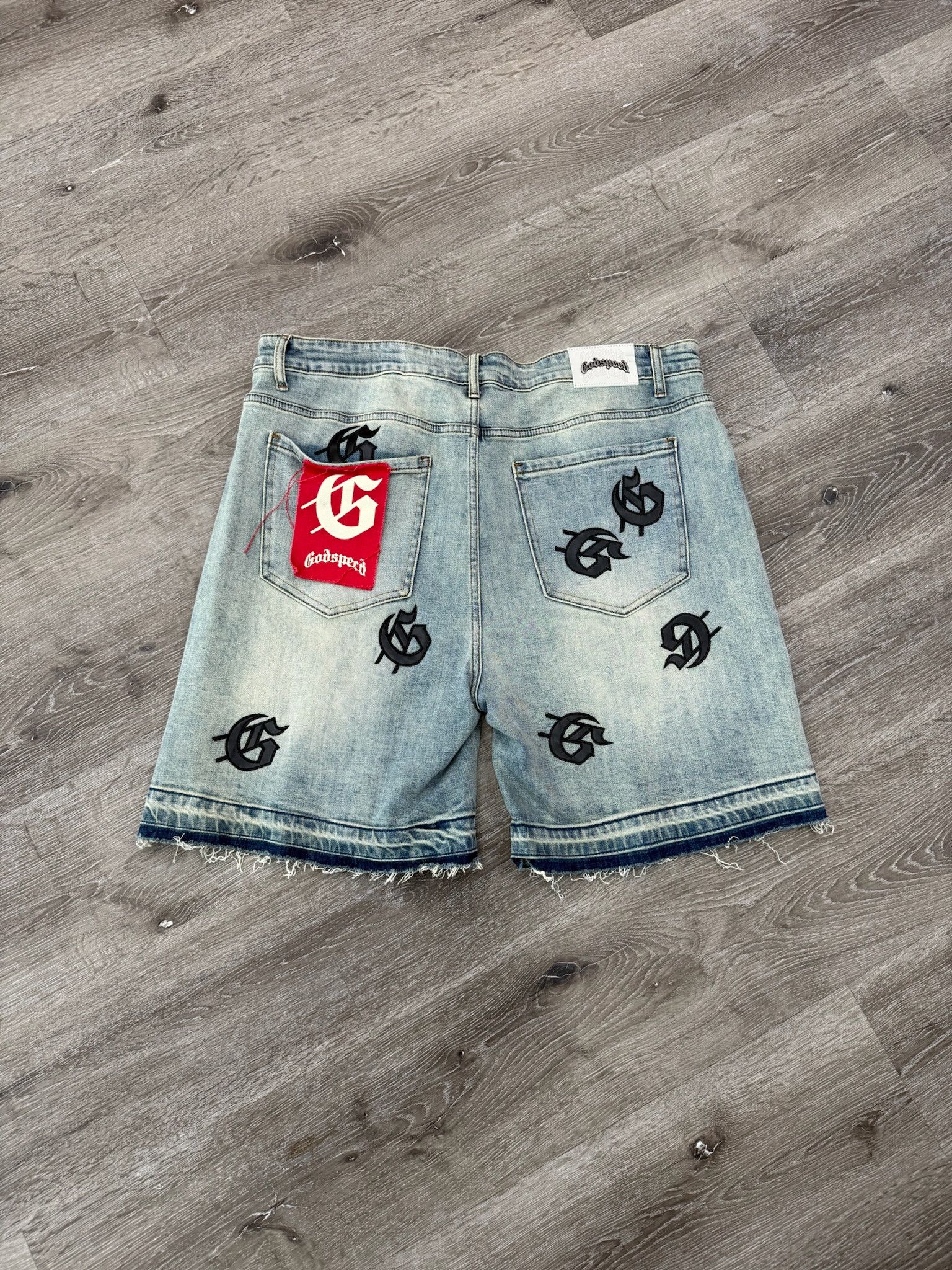 Godspeed Godspeed "Infinity" Denim Shorts (Blue) Size US 38 / EU 54 - 2 Thumbnail