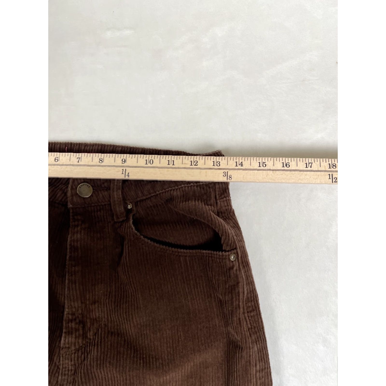 Empyre Empyre Cargo Pants Women's 1 Brown Corduroy Pants Y2K Baggy Chino Straight Pockets 30in Inseam Juniors Teens Twill Zip Brown Mens? Size 30" / US 8 / IT 44 - 3 Thumbnail