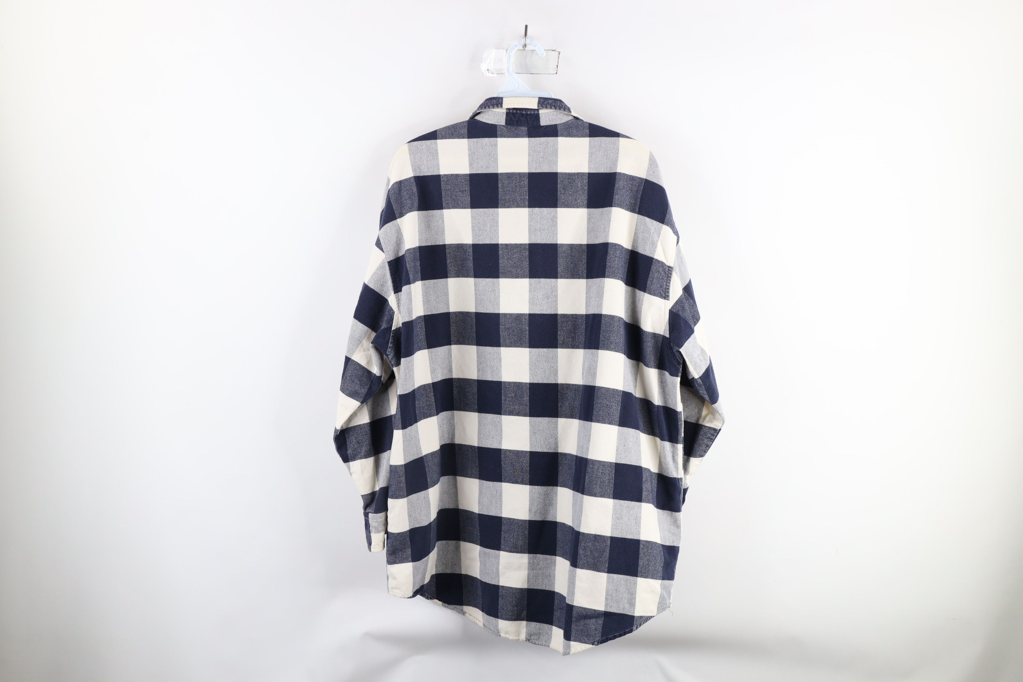 Eddie Bauer × Vintage Vintage 90s Eddie Bauer Flannel Button Shirt Plaid Cotton Size S / US 4 / IT 40 - 9 Thumbnail