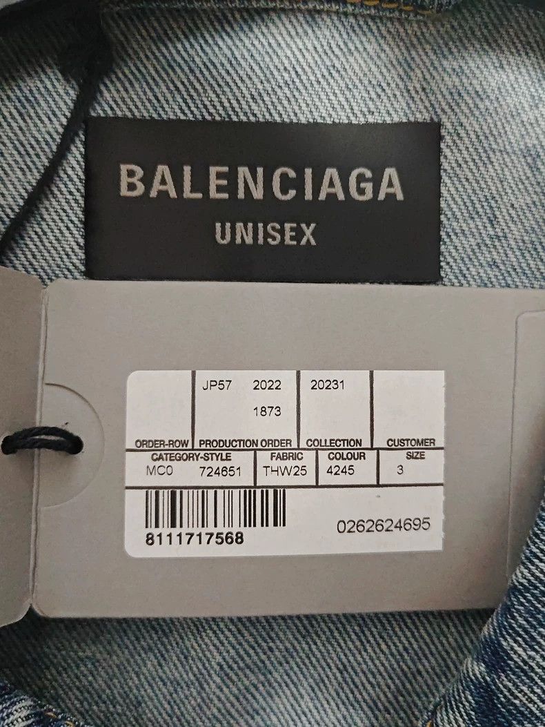 Balenciaga BalenciagaSS23 Shelter Tape Coke Washed Long Sleeve Denim J Size US L / EU 52-54 / 3 - 4 Thumbnail