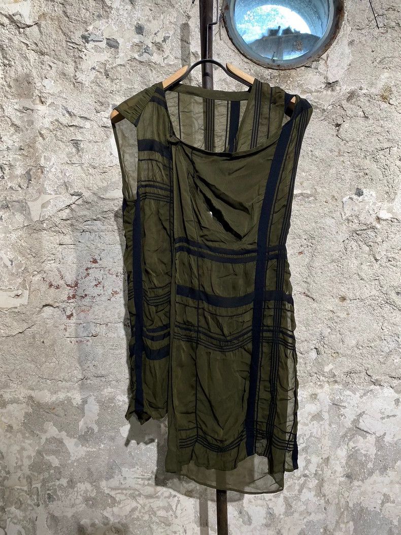 Y's Y's Irregular vest with dark green stripes vest Size US M / EU 48-50 / 2 - 1 Thumbnail