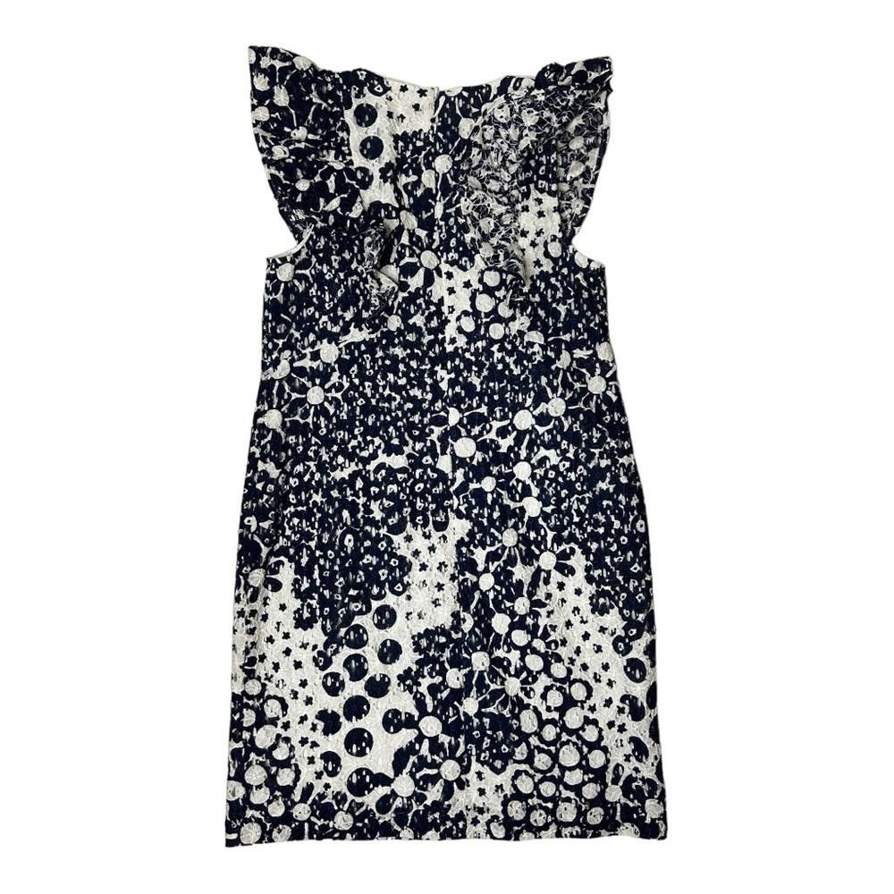 Designer Trina Turk l Energy Ruffle Sleeve Sheath Dress Small Size M / US 6-8 / IT 42-44 - 3 Thumbnail