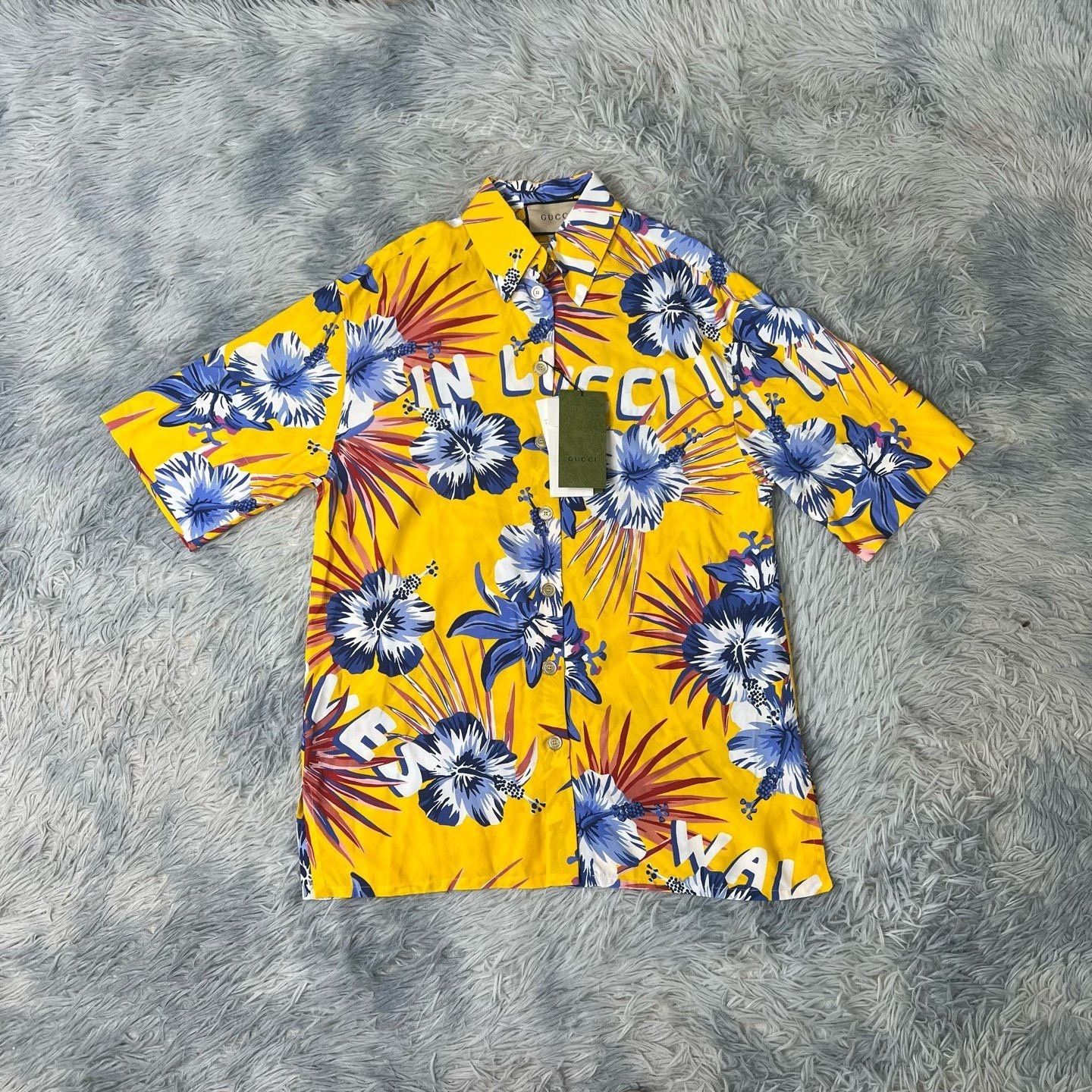 Gucci Gucci Floral Print Short Sleeve Shirt Size US M / EU 48-50 / 2 - 1 Thumbnail