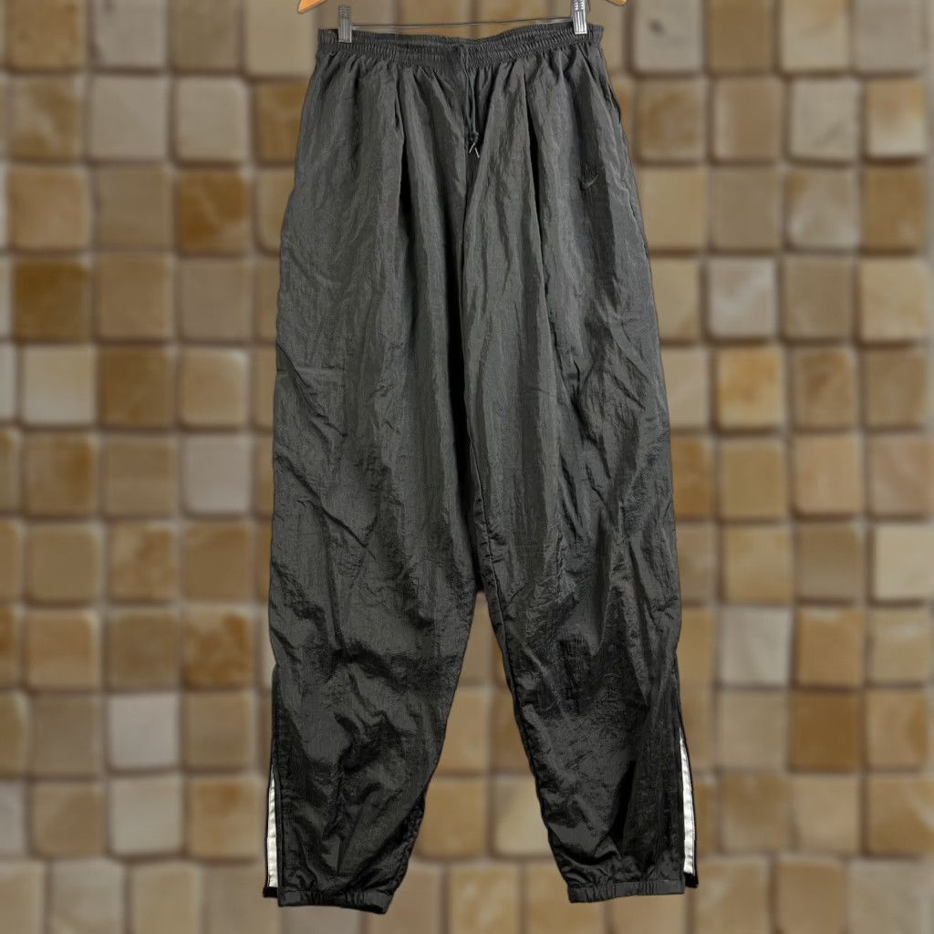 VINTAGE Nike Track Pants Mens XL Black Baggy Athletic 80s 90s Hip