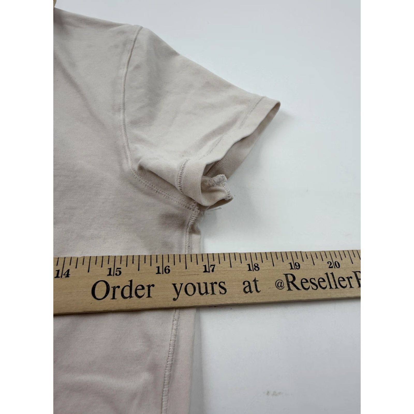 Vintage Yogalicious Shirt Womens Large Beige Airlite Melissa Crop Short Sleeve Yoga Size L / US 10 / IT 46 - 7 Thumbnail
