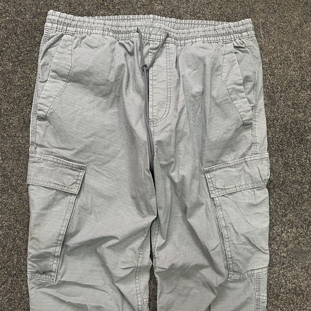 Vintage Vintage Y2K Baggy Cargo Pants Washed Grey Streetwear Logo M Size 32" / US 10 / IT 46 - 4 Thumbnail