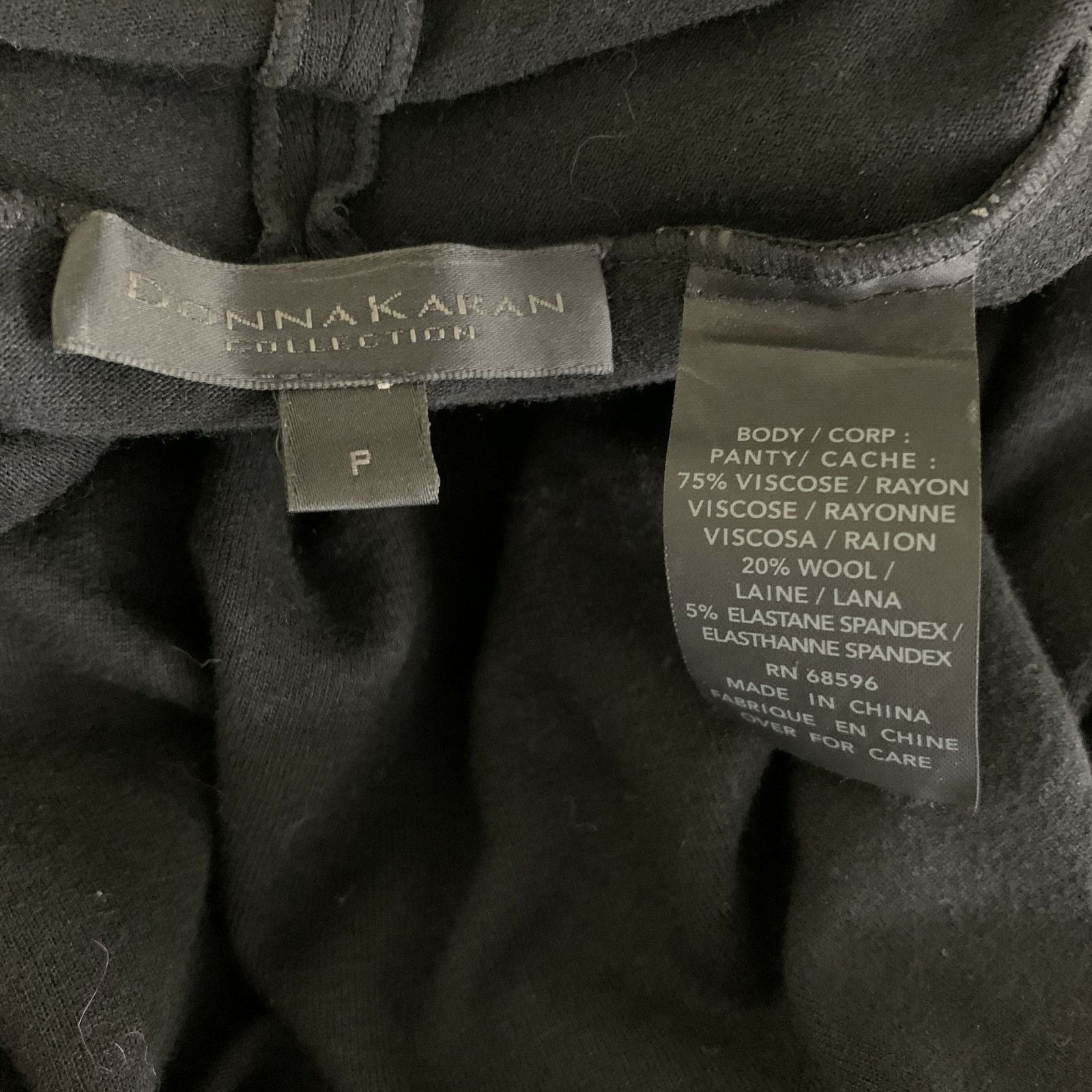 Donna Karan DONNA KARAN Size S Black Body suit Casual Top Size S / US 4 / IT 40 - 4 Thumbnail