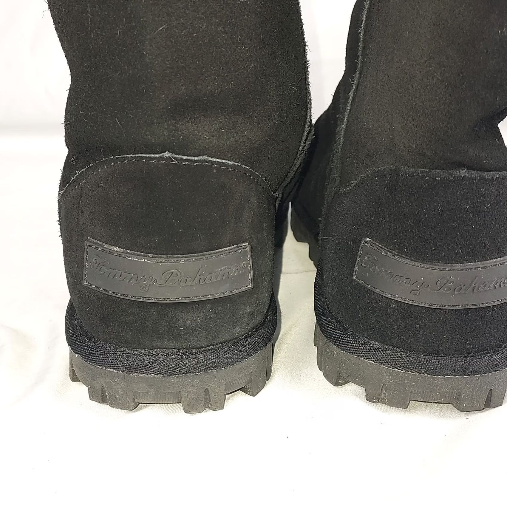 Tommy Bahama Tommy Bahama Womens Boots Suede Shearling Fur Lug Sole Black 8 Ankle Round Toe Winter Casual Womens Size US 8 / IT 38 - 5 Thumbnail