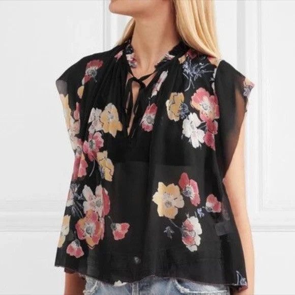 Ulla Johnson Ulla Johnson 100% silk floral print blouse Size M / US 6-8 / IT 42-44 - 3 Thumbnail