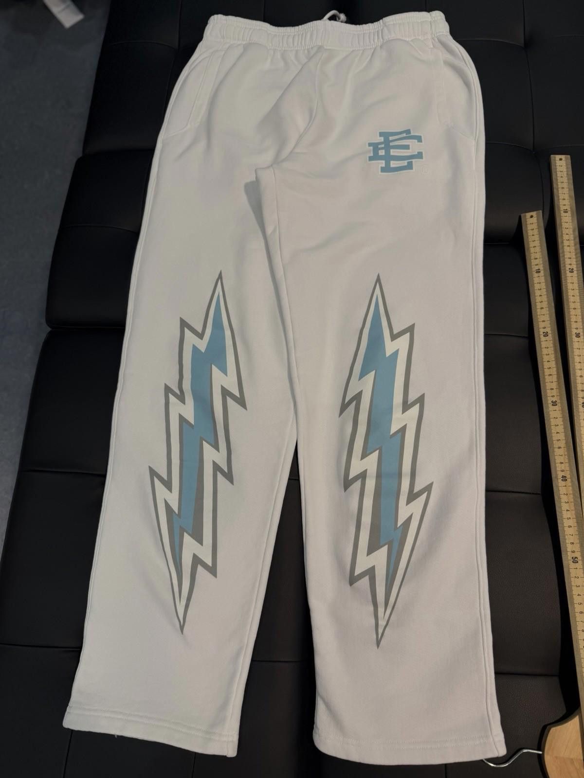 Eric Emanuel ERIC EMANUEL White /Blue Bolt (SWEATPANTS ONLY) BRAND NEW Size US 34 / EU 50 - 3 Thumbnail