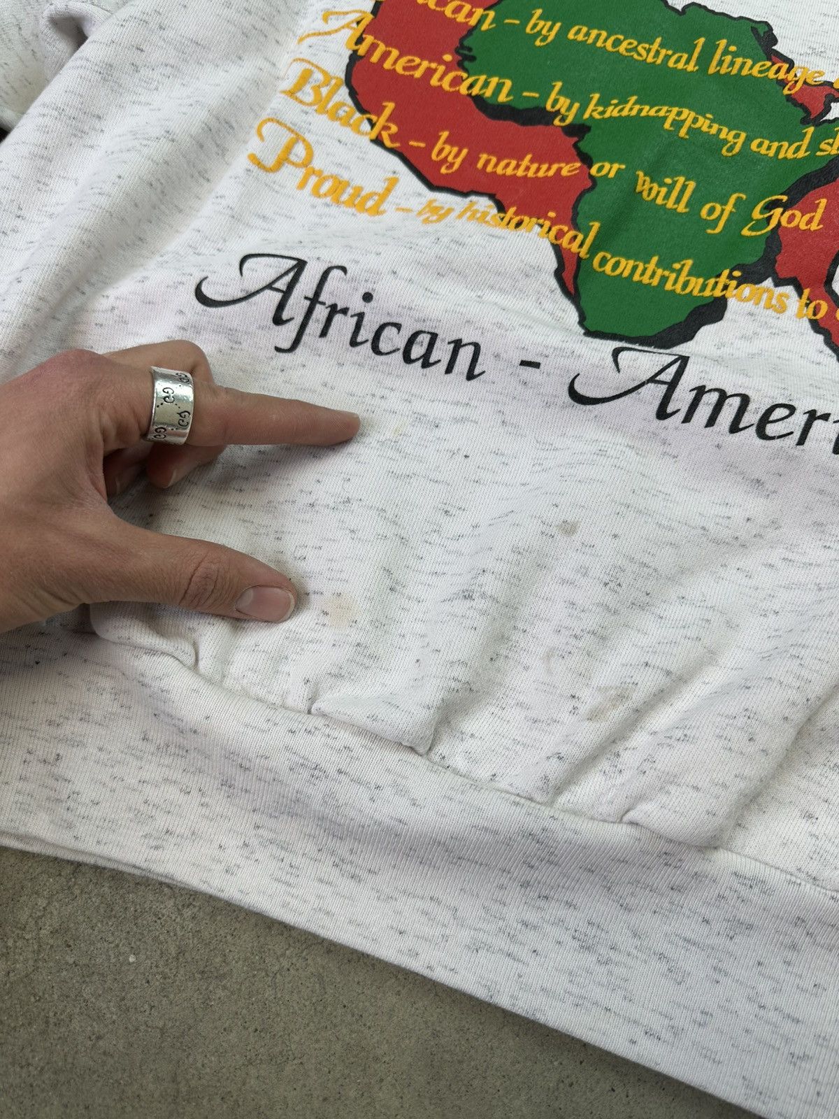 Vintage vintage 90s i am african american spellout crewneck xl Size US XL / EU 56 / 4 - 5 Thumbnail