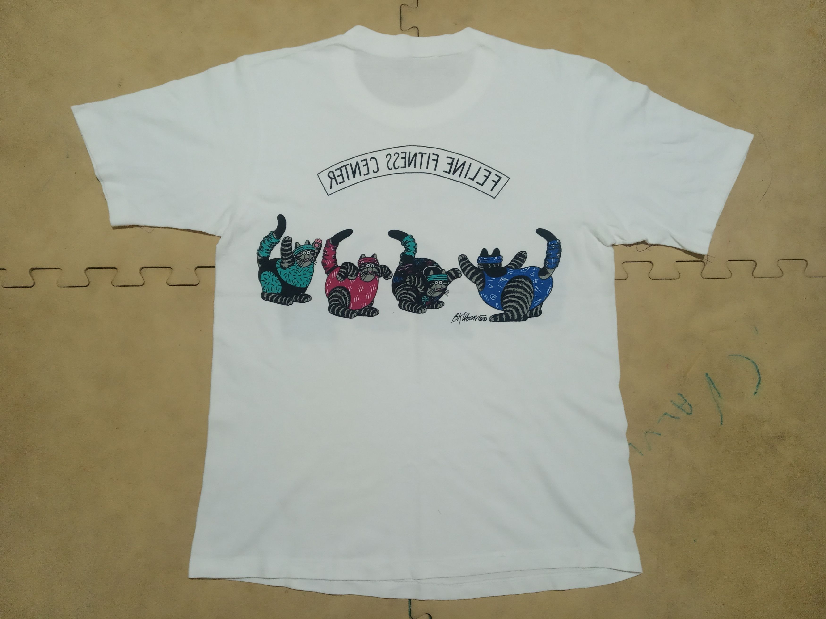 Vintage Crazy Shirt BKliban " Feline Fitness Center Hawaii" Size US S / EU 44-46 / 1 - 4 Thumbnail