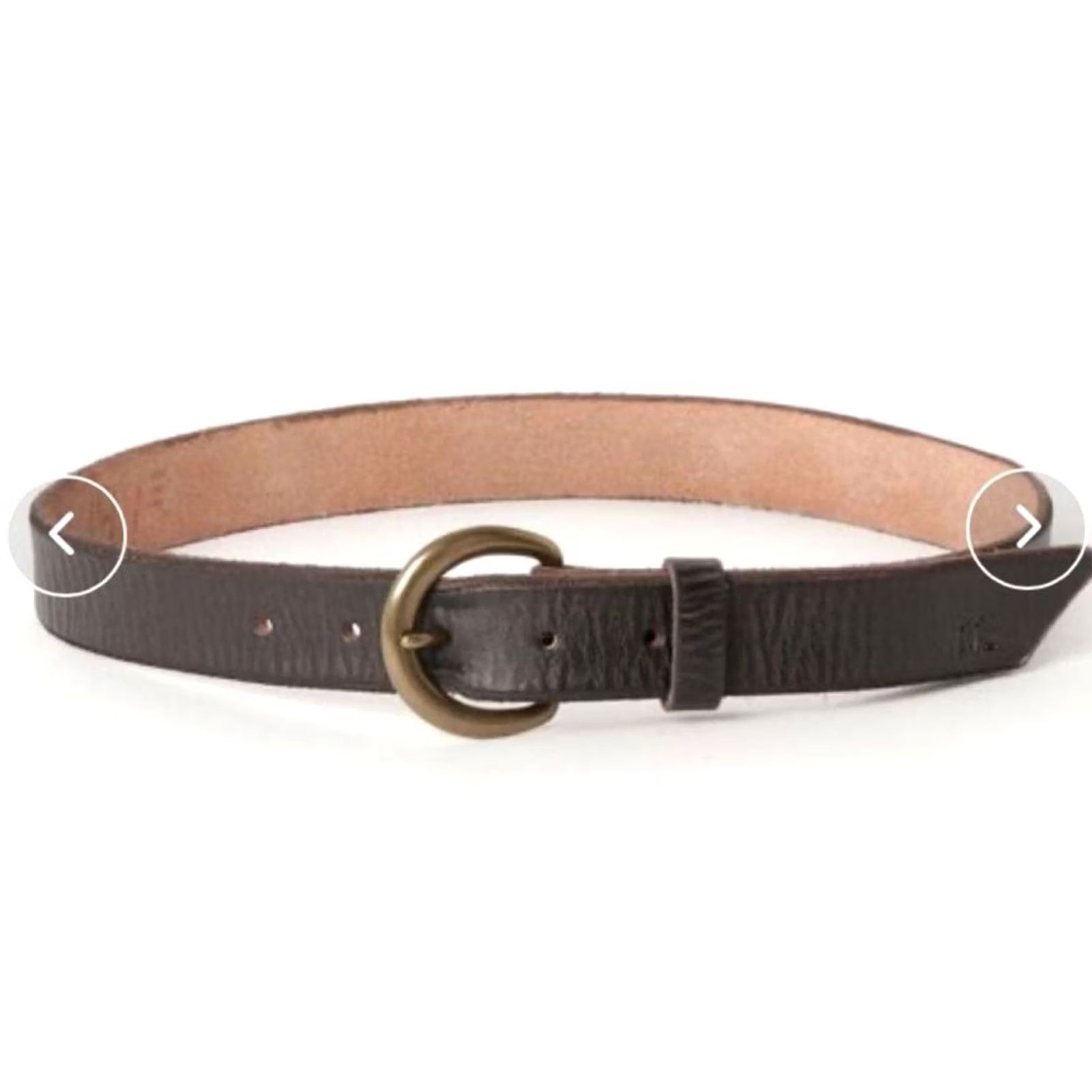 Ralph Lauren RRL Ralph Lauren Leather Belt Size 32 Brown Brass Stud Dumbled Pre-owned Size 32 - 3 Thumbnail