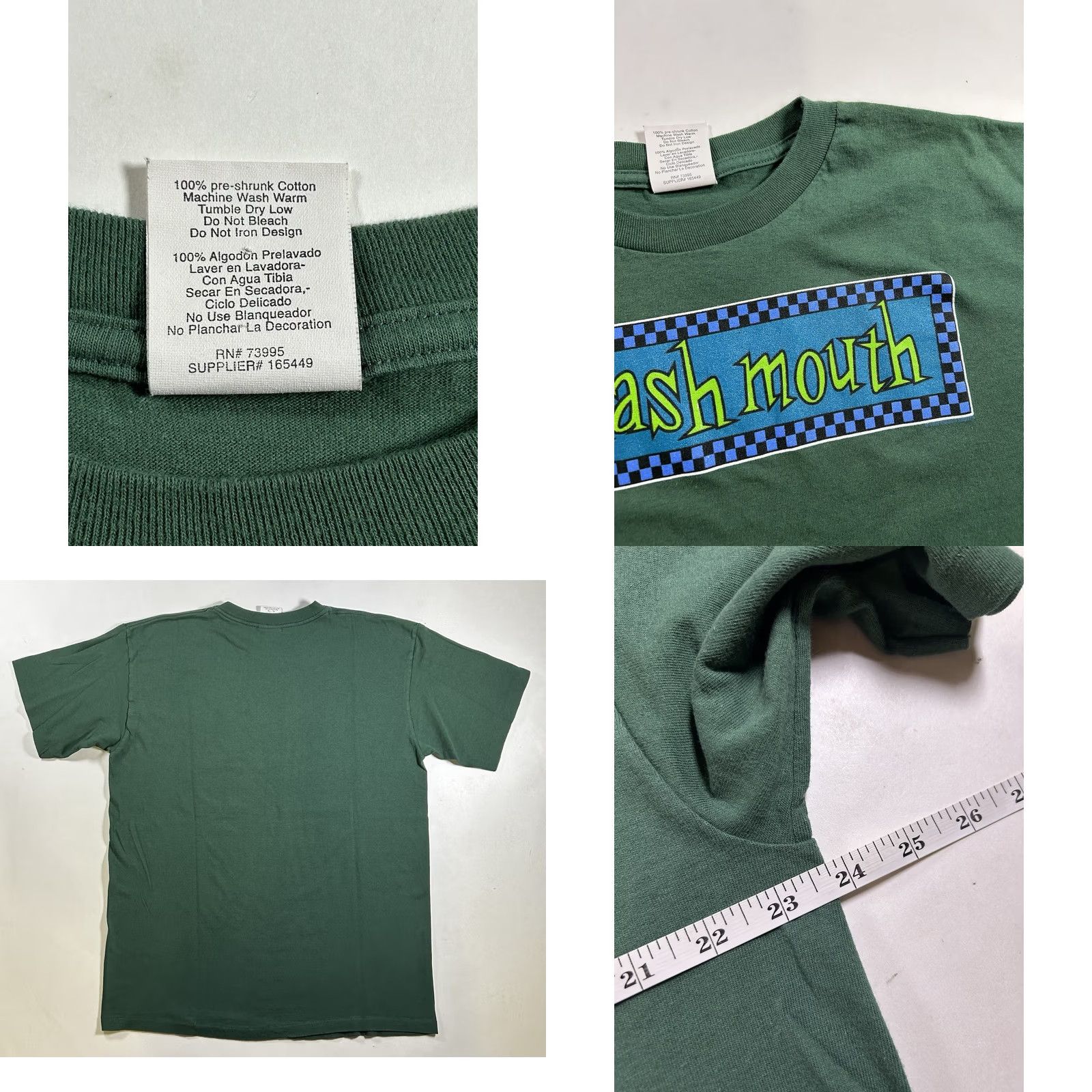 Mango VINTAGE Smash Mouth Fush Yu Mang T-Shirt 1997 Band Concert Tour XL Green Shirt Mens Size US XL / EU 56 / 4 - 8 Thumbnail
