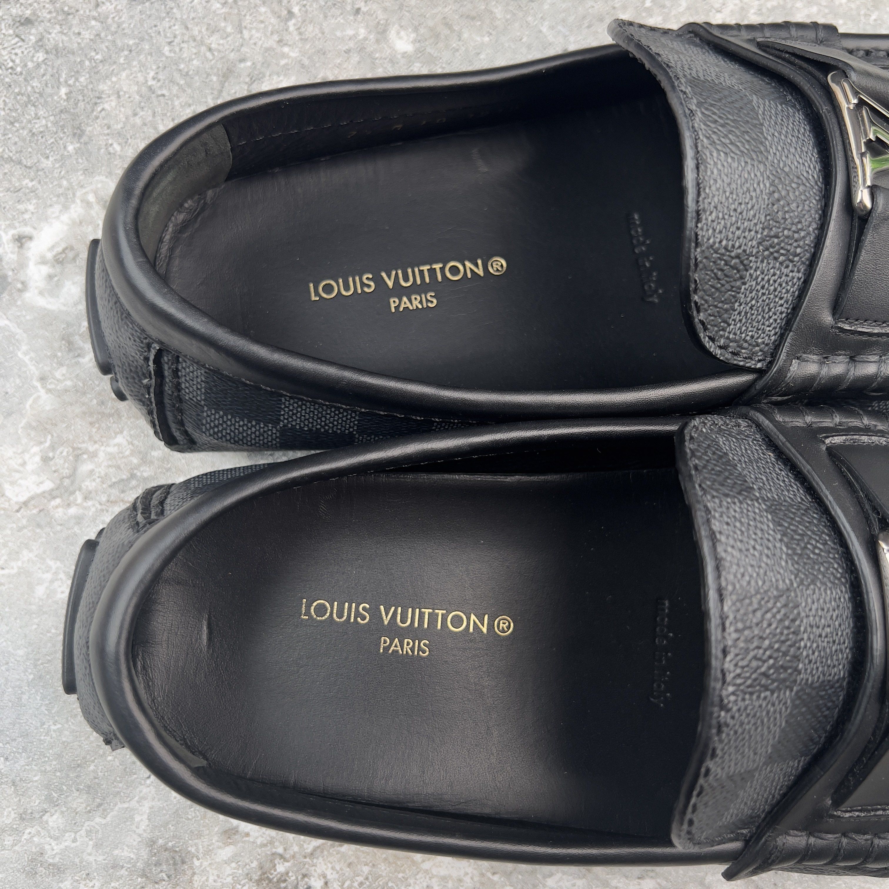 Louis Vuitton RRP$835 Hockenheim Moccasin Graphite Damier Size US 8.5 / EU 41-42 - 10 Thumbnail