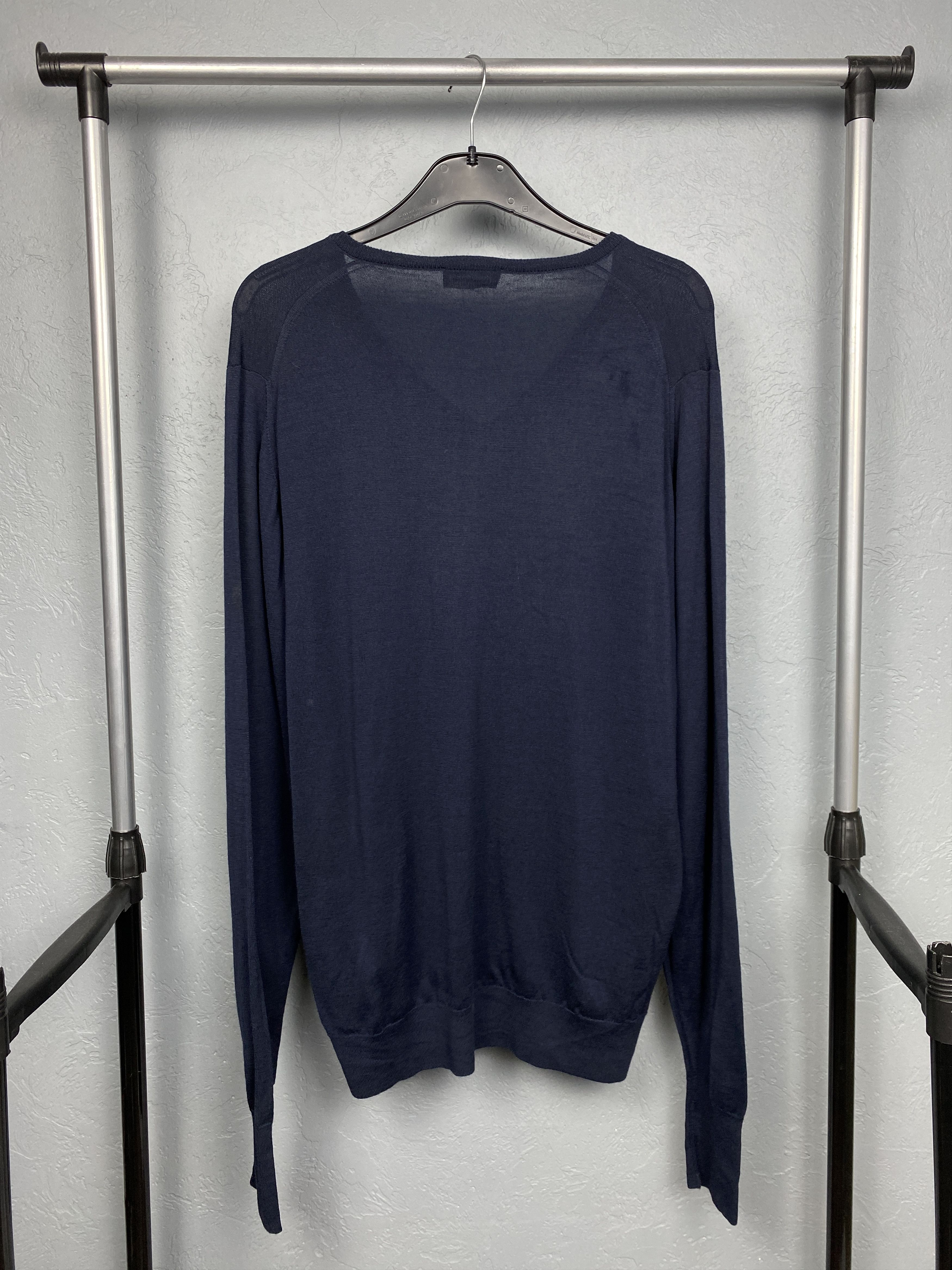 John Smedley John Smedley Vintage Mens Wool Knit V-neck Sweater Size US XL / EU 56 / 4 - 5 Thumbnail