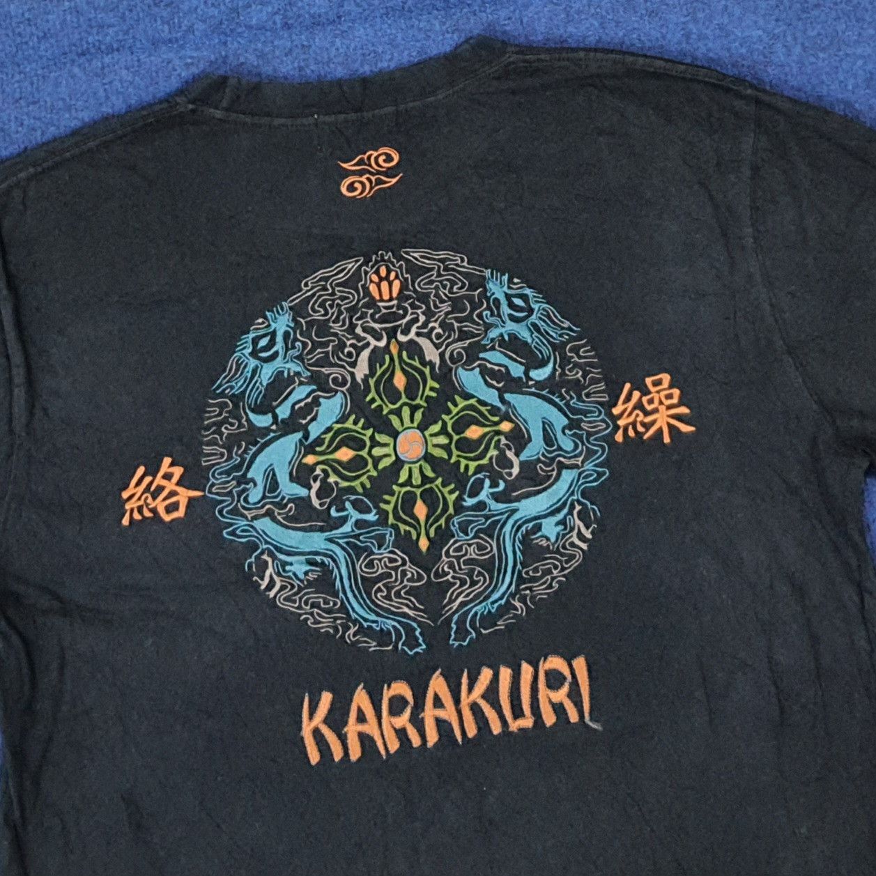 Karakuri Tamashii Vintage Karakuri Tamashii Embroidery Dragon T-Shirt C276N38 Size US M / EU 48-50 / 2 - 2 Thumbnail