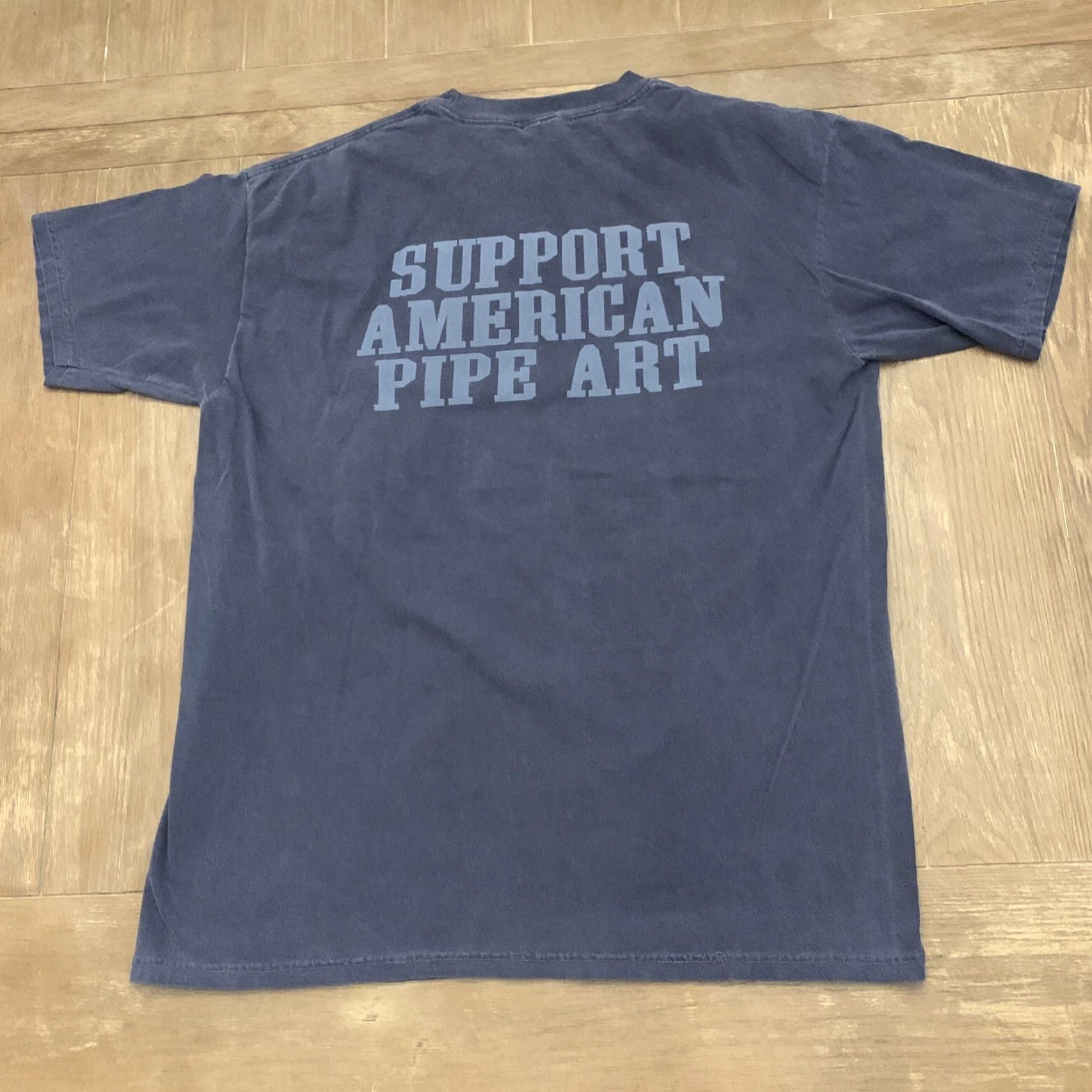 Vintage VINTAGE Authentic Pigment T-Shirt Headdies Pipe Shop Hippie Art Size L Blue Mens Size US L / EU 52-54 / 3 - 4 Thumbnail