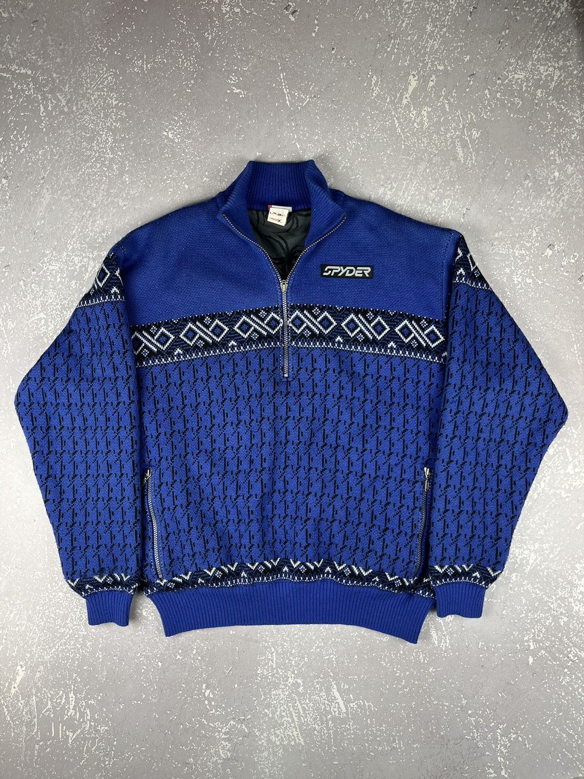 Spyder VINTAGE SPYDER 1/4 ZIP SPYDER LOGO PULLOVER XL Size US XL / EU 56 / 4 - 3 Thumbnail
