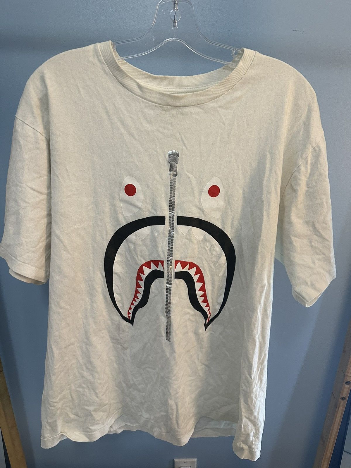Bape Bape Shark White T-Shirt Size XL Size US XL / EU 56 / 4 - 1 Thumbnail