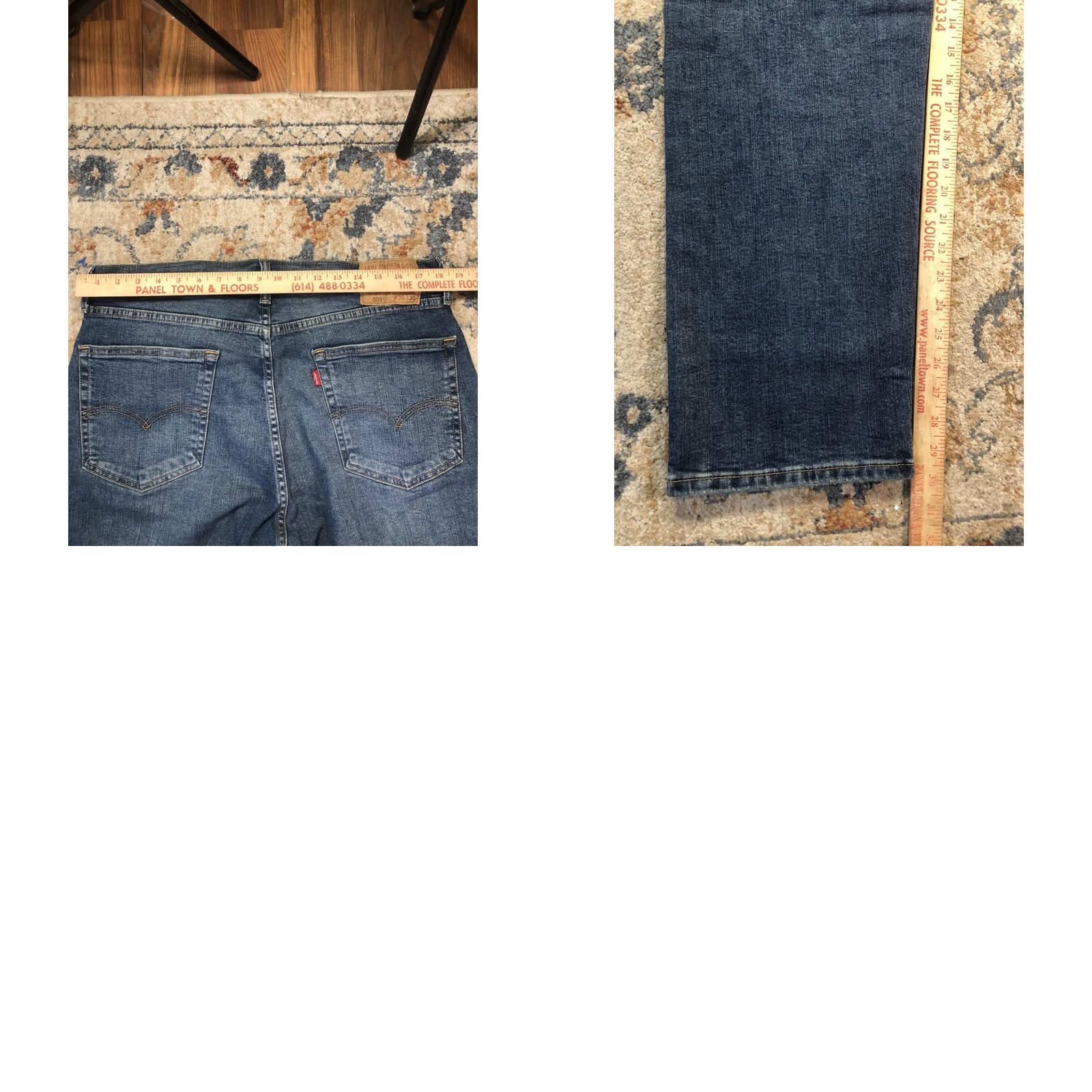 Levi's Levi's 505 Jeans Mens 36x30 Blue Medium Wash Regular Straight Zip Fly Denim Jeans Regular Fit Mens Size US 36 / EU 52 - 9 Thumbnail