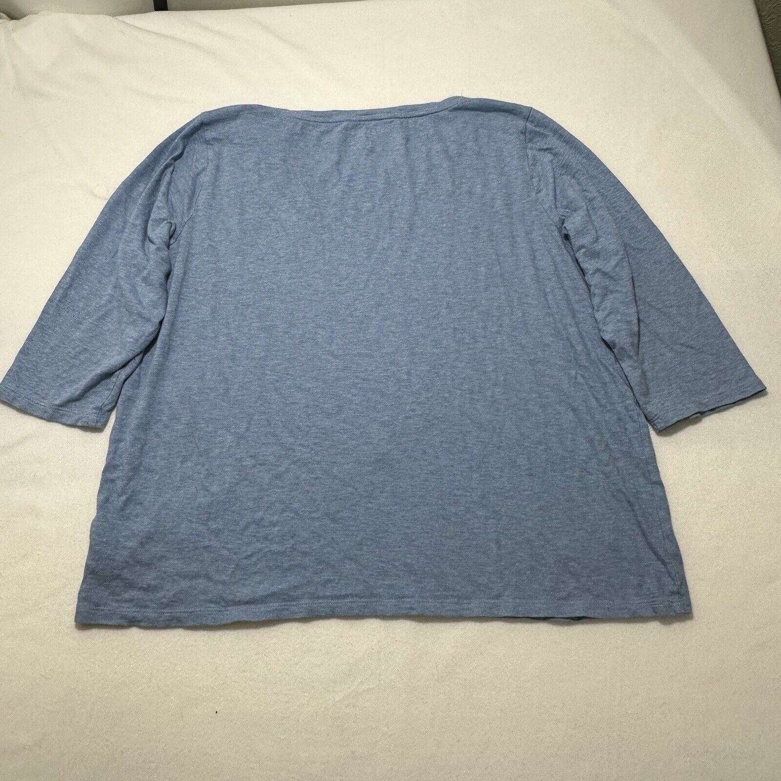 Other Talbots 2XP Blue Floral 3/4 Sleeve T Shirt Embroidered Size XXL / US 16-18 / IT 52-54 - 10 Thumbnail
