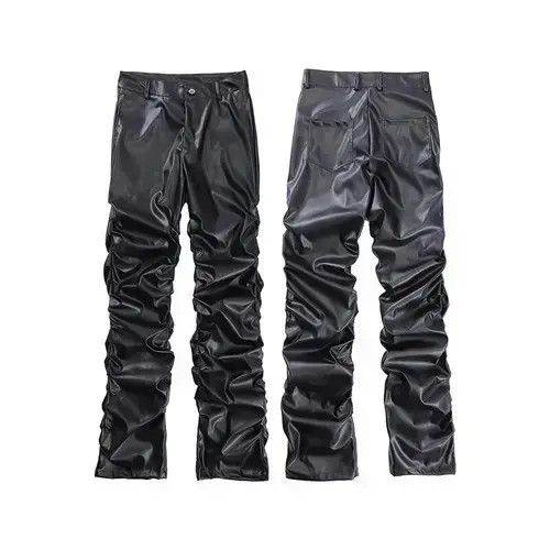 Jean Pu Leather Pants Size US 32 / EU 48 - 4 Thumbnail