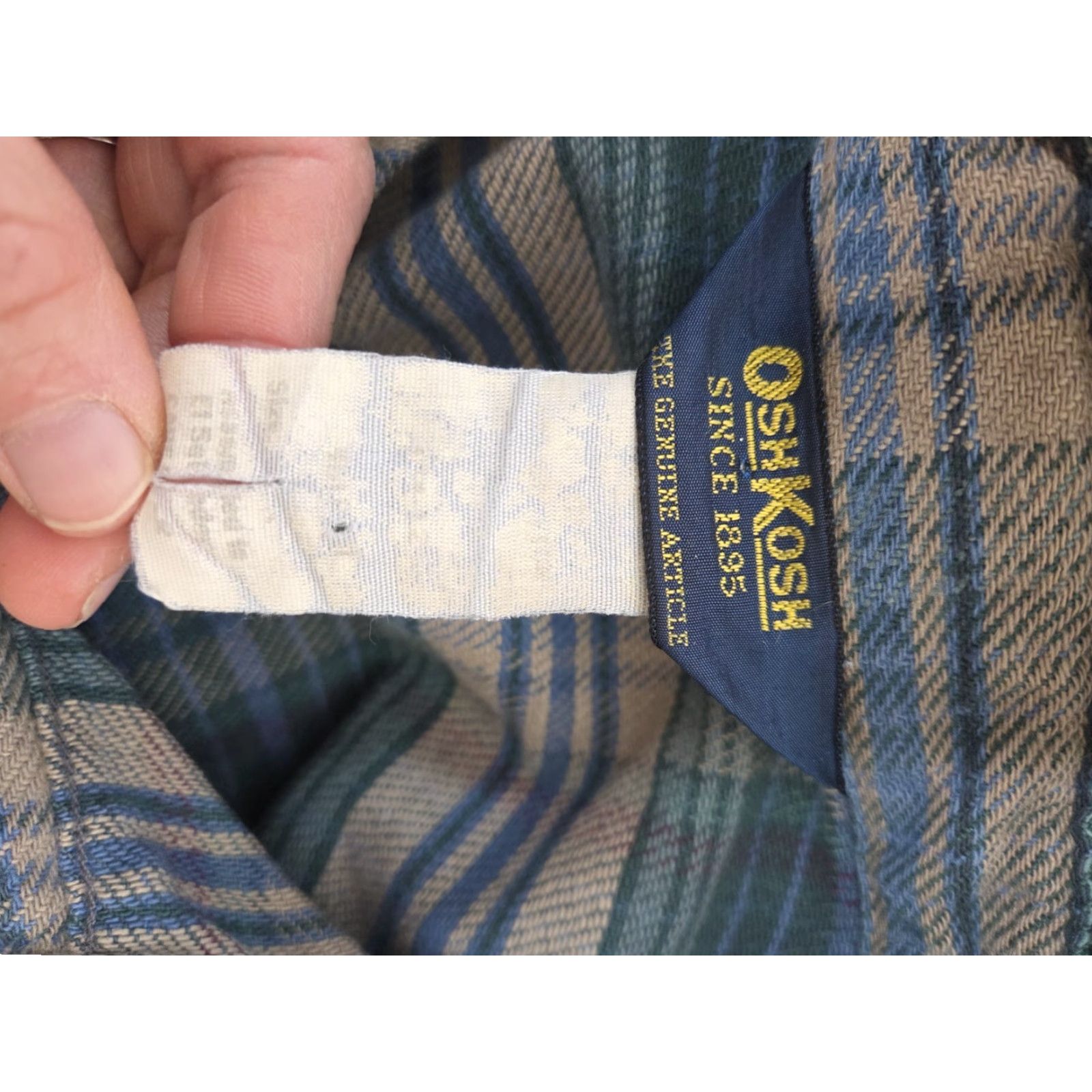 Vintage VINTAGE OshKosh B'Gosh Flannel Shirt Mens Large Blue Heavy Button Up Long Sleeve Size US L / EU 52-54 / 3 - 4 Thumbnail
