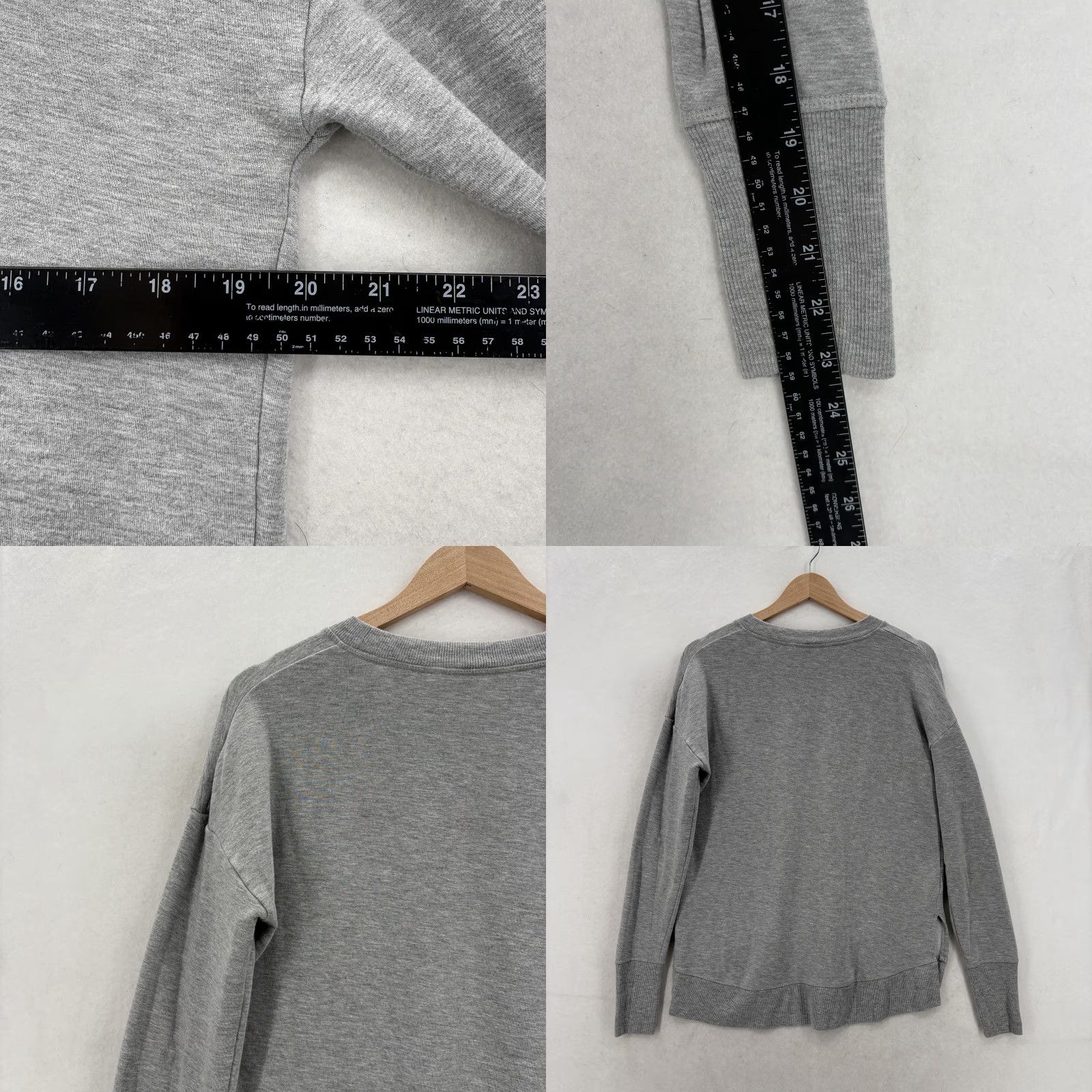 Athleta Athleta Sweatshirt Womens Small Gray Fleece Pullover Crew Neck Thumbholes Luxe Coaster? Size S / US 4 / IT 40 - 8 Thumbnail