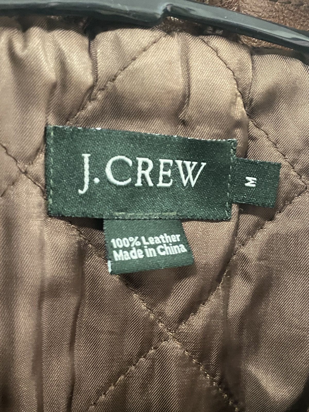 J.Crew J.Crew Brown Thik Leather Jacket Size: M Green Label Size US M / EU 48-50 / 2 - 3 Thumbnail