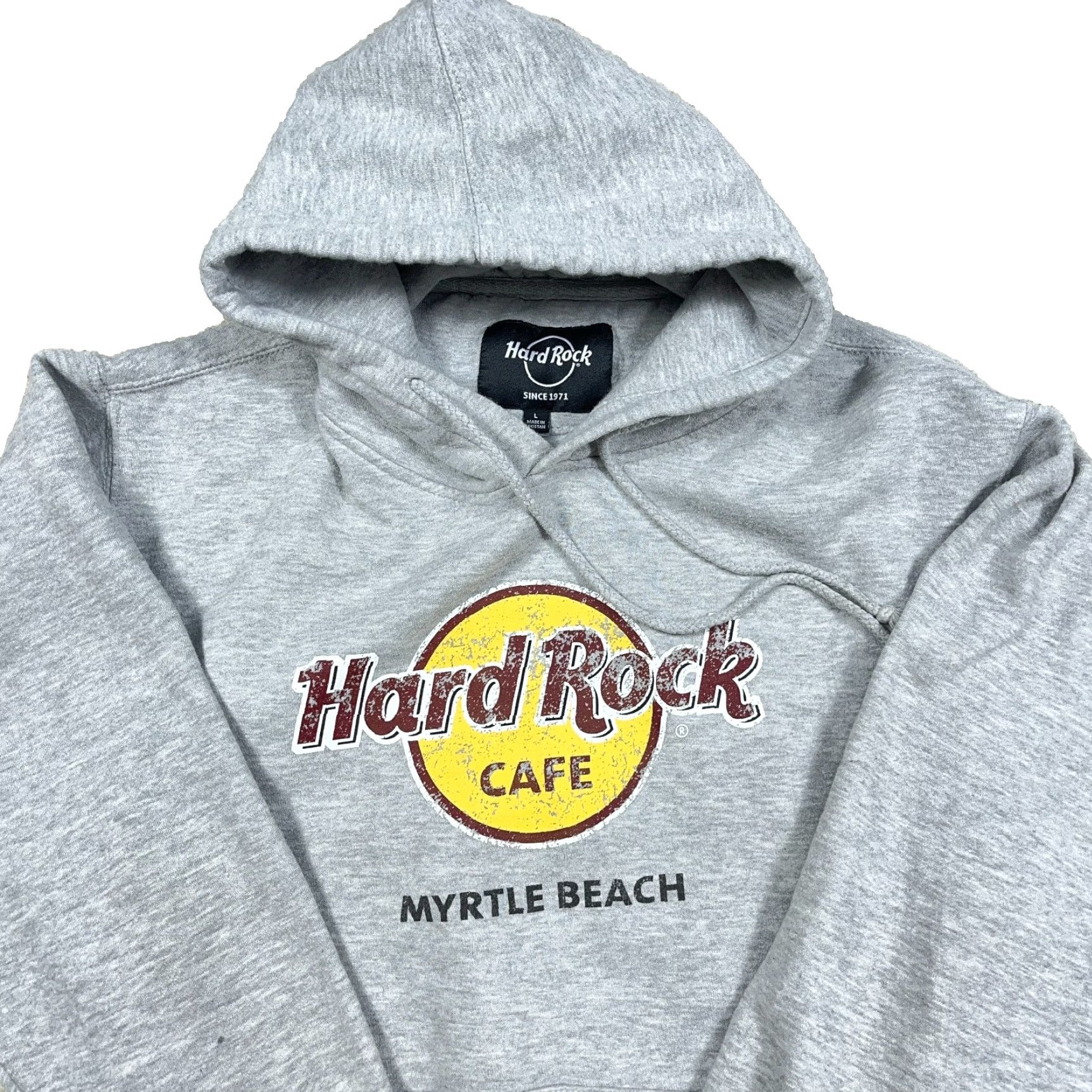 Hard Rock Cafe Hard Rock Cafe Hoodie Adult Large Gray Pullover Sweatshirt Myrtle Beach Heather Shirt Men's 90s American Graphic Print Hooded Size US L / EU 52-54 / 3 - 2 Thumbnail